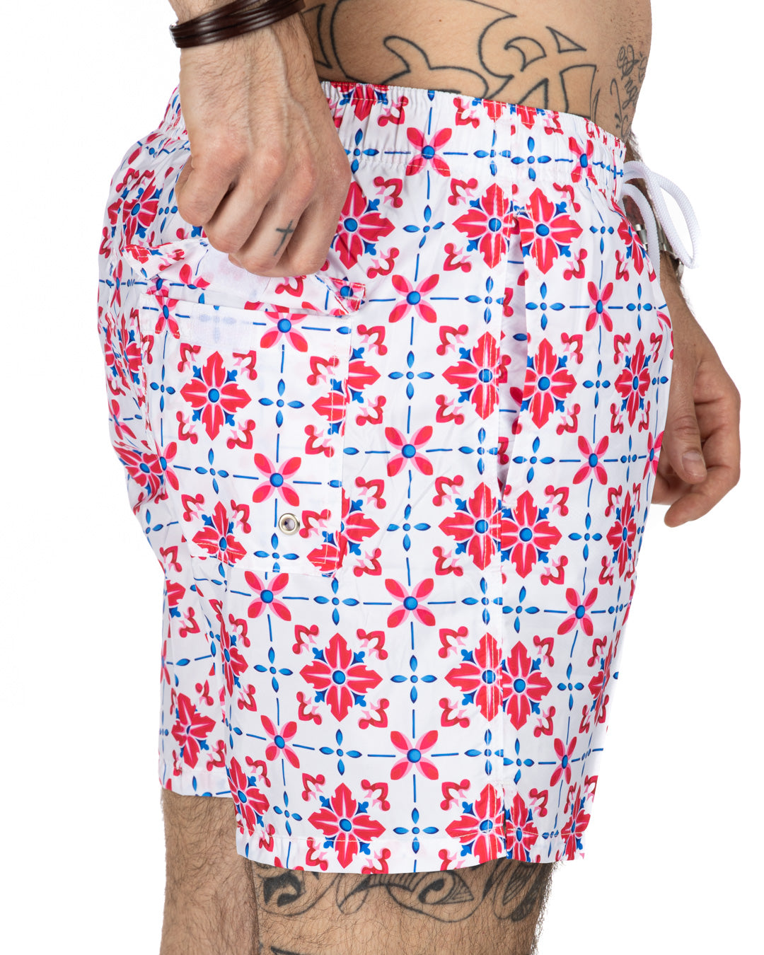 Swimsuit - Pink majolica pattern
