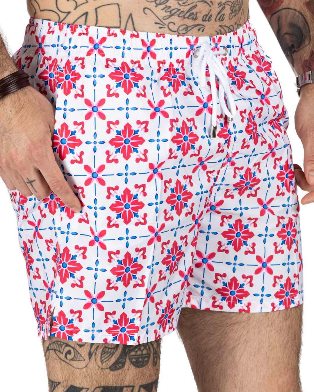 Swimsuit - Pink majolica pattern