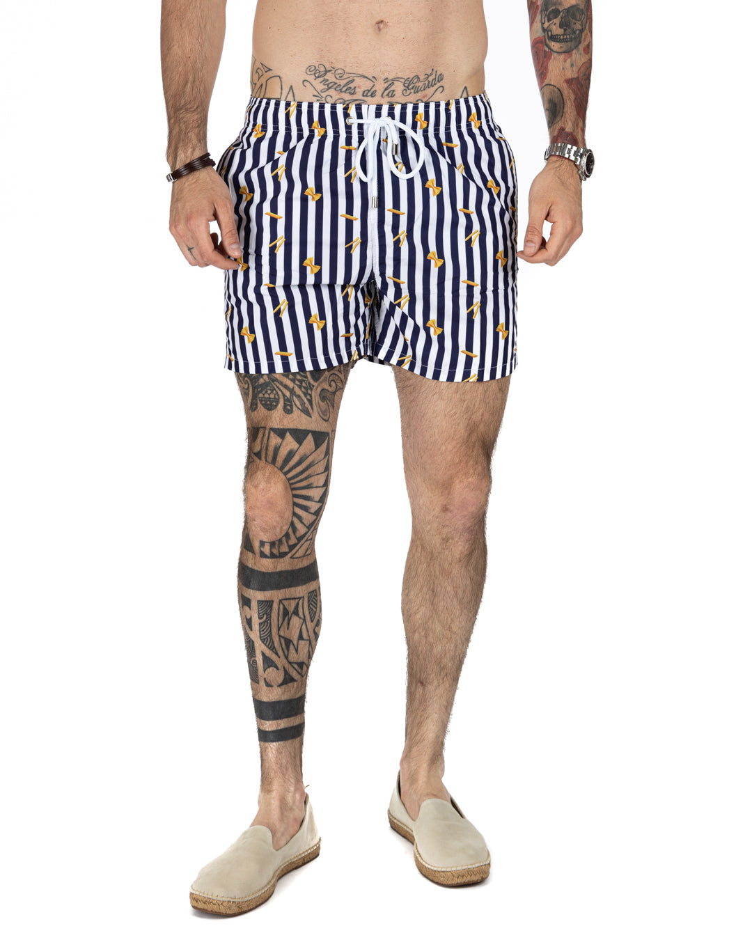 Maillot de bain - Motif rayé bleu