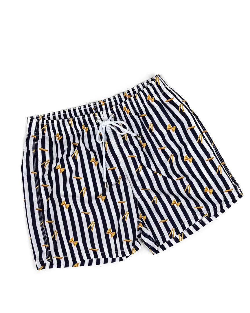 Maillot de bain - Motif rayé bleu