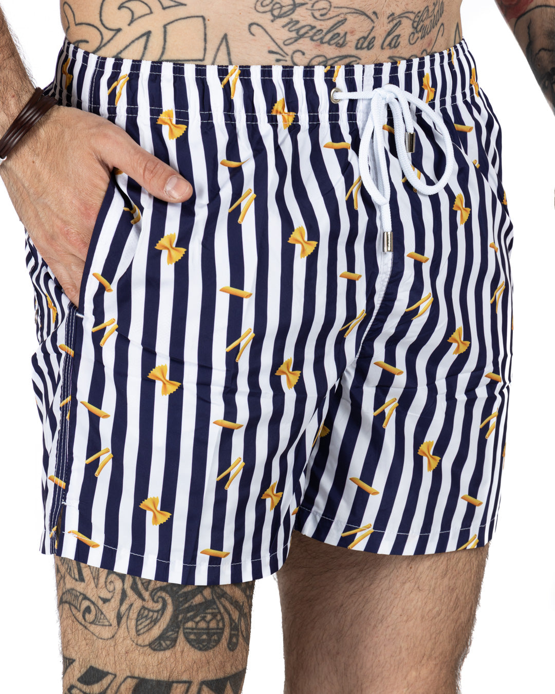 Maillot de bain - Motif rayé bleu