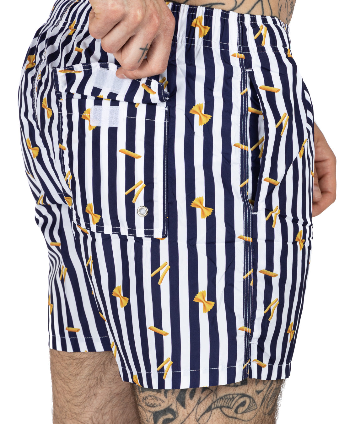 Maillot de bain - Motif rayé bleu