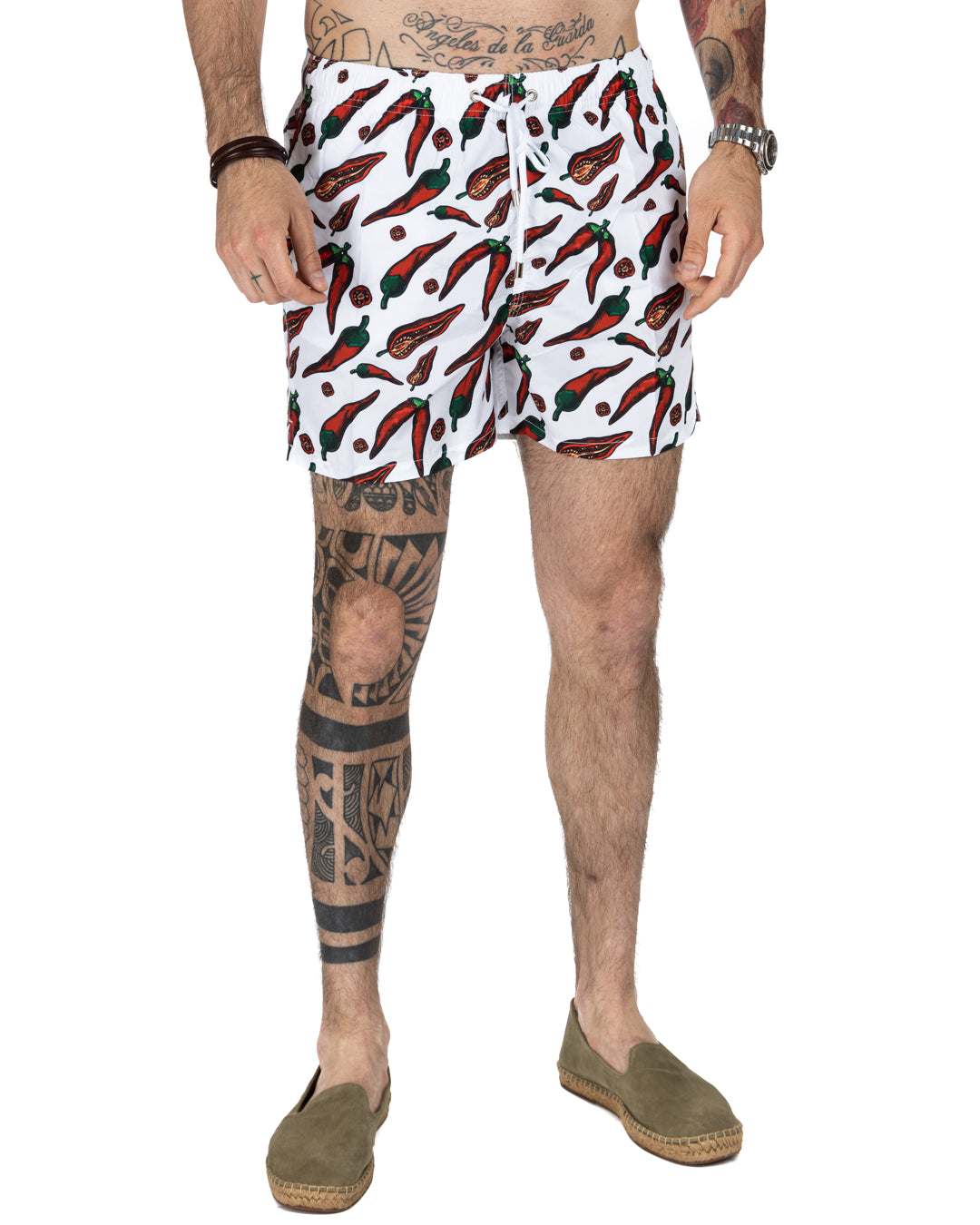 Maillot de bain - Motif piment blanc