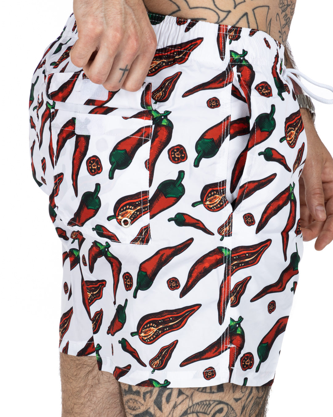 Maillot de bain - Motif piment blanc