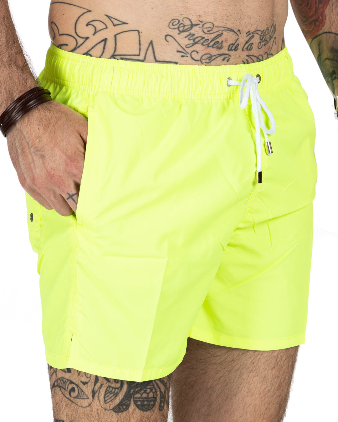 Swimsuit - Solid fluorescent yellow color