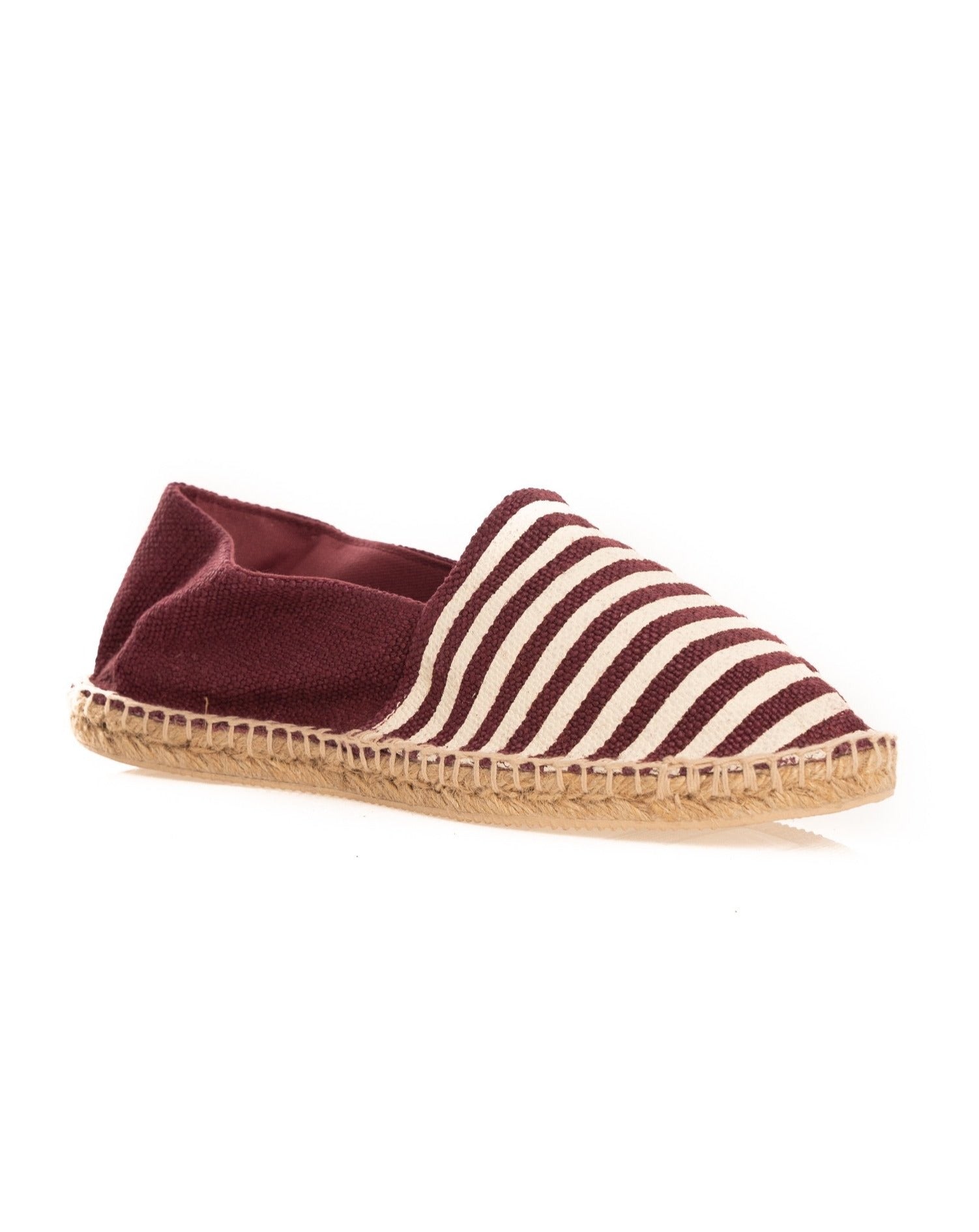 ESPADRILLES À RAYURES BORDEAUX