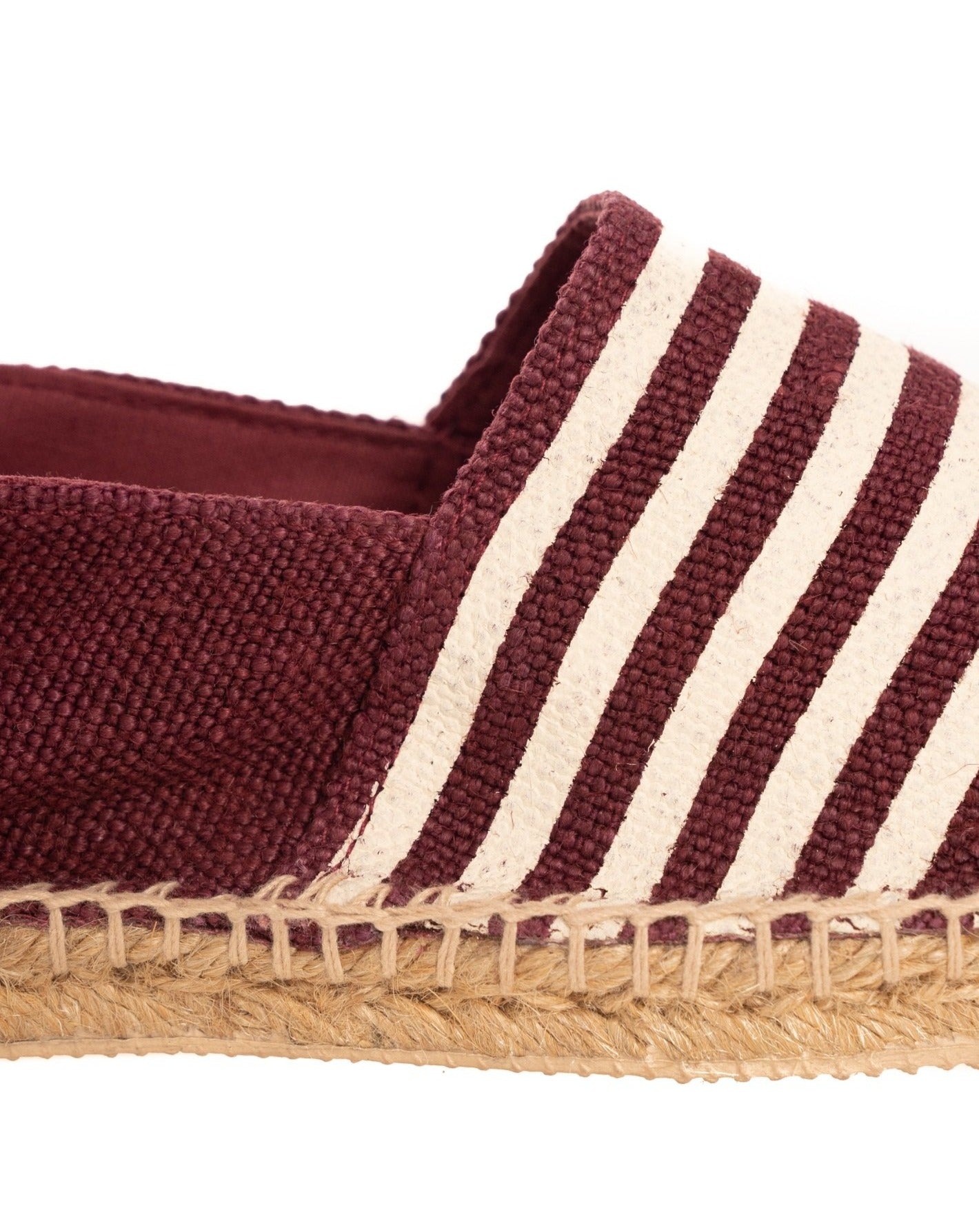 ESPADRILLES À RAYURES BORDEAUX