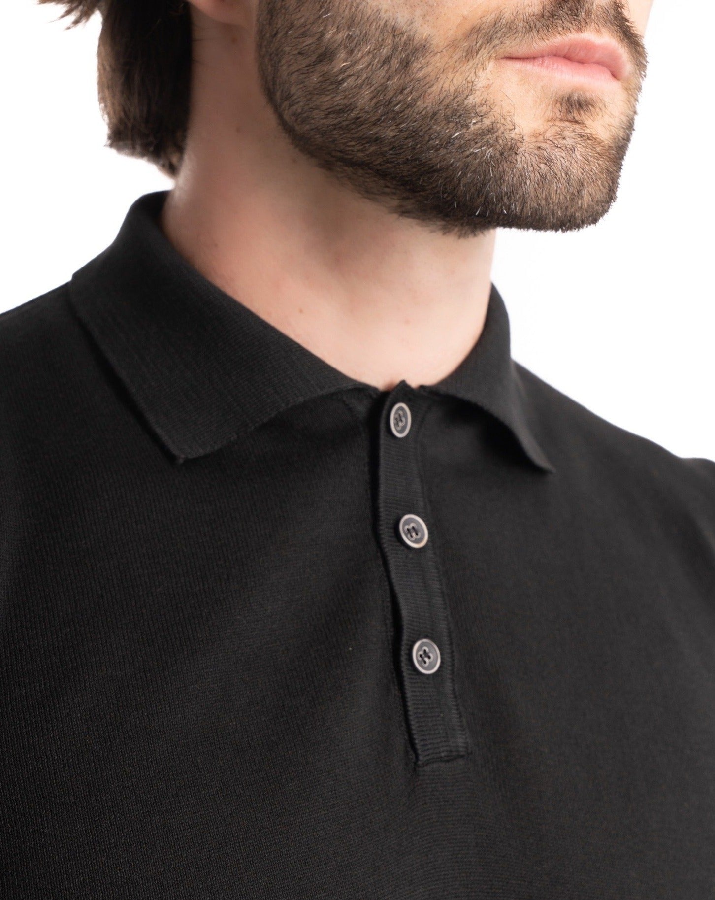 Roger - polo en maille noir