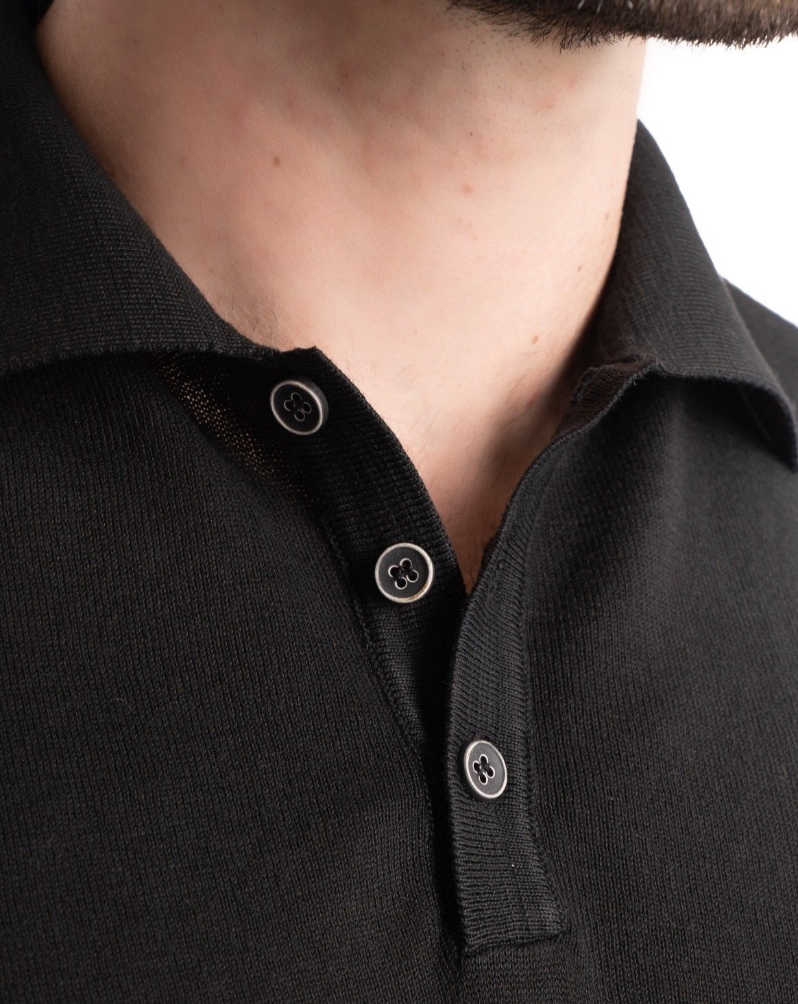 Roger - polo en maille noir