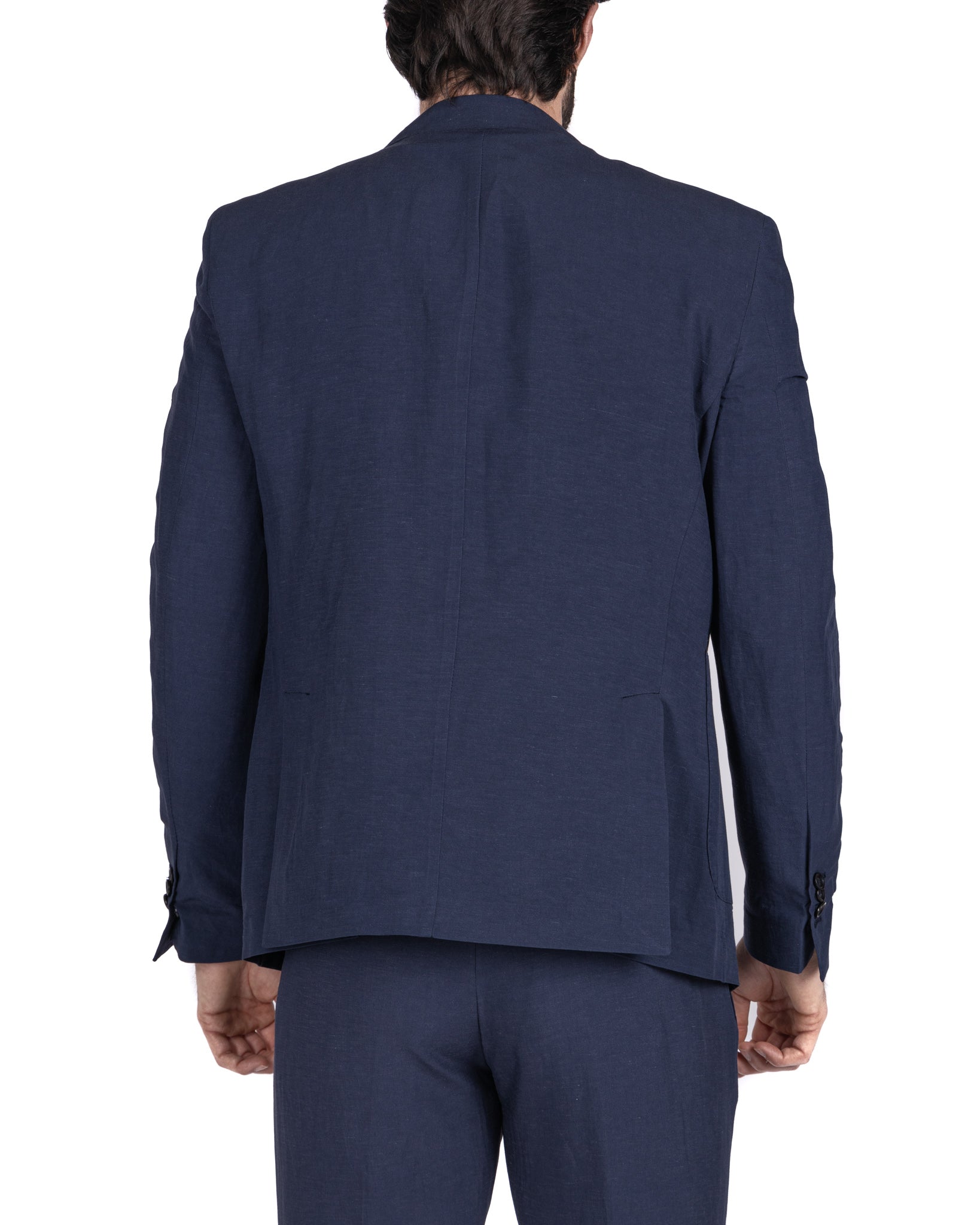 Ventotene - blue single-breasted linen suit