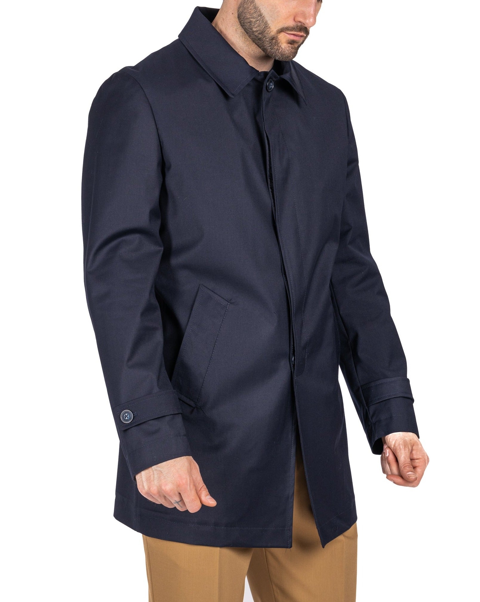 Mantua - blue unlined trench coat