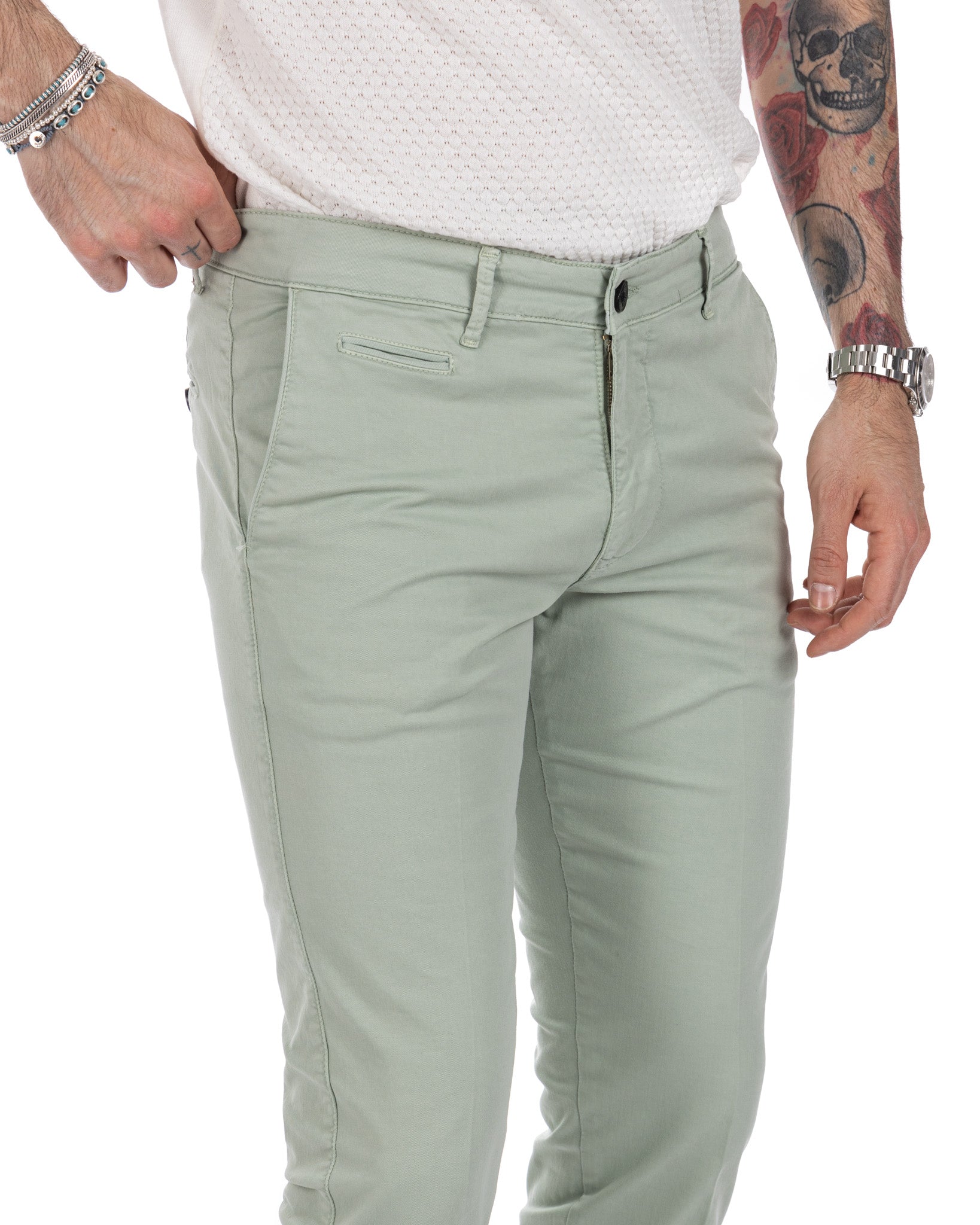 Frank - pantalone basic pistacchio