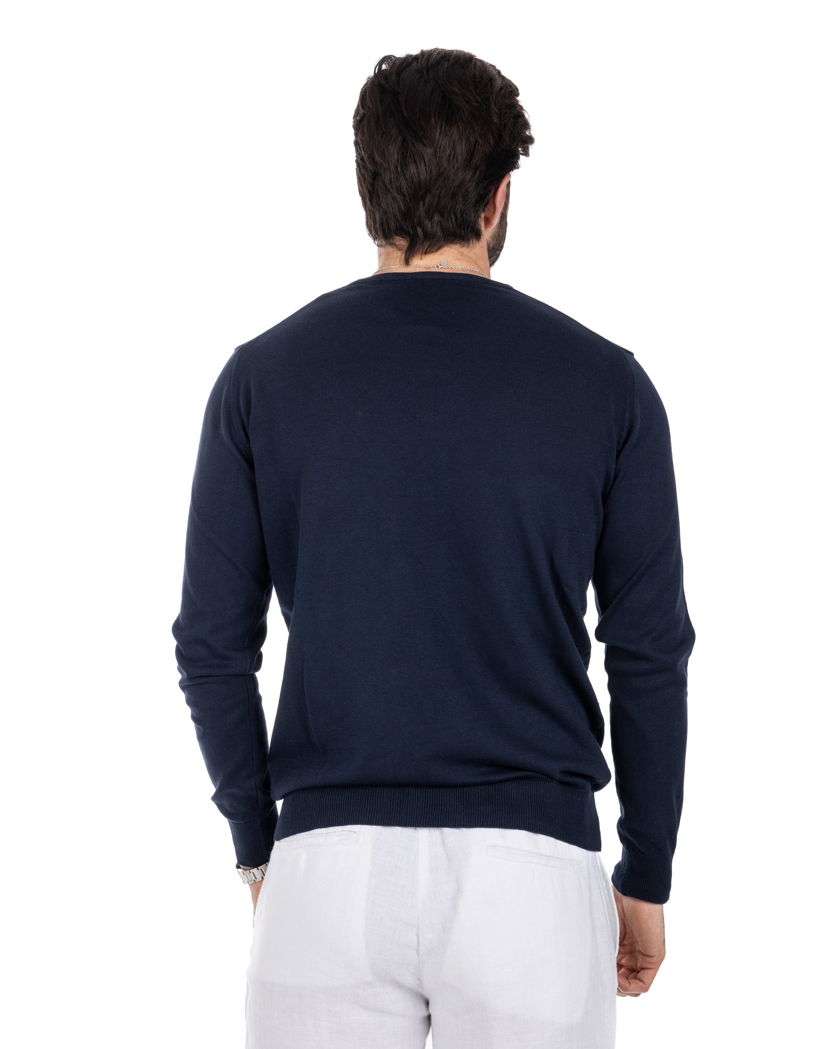 Daniil - pull en coton bleu