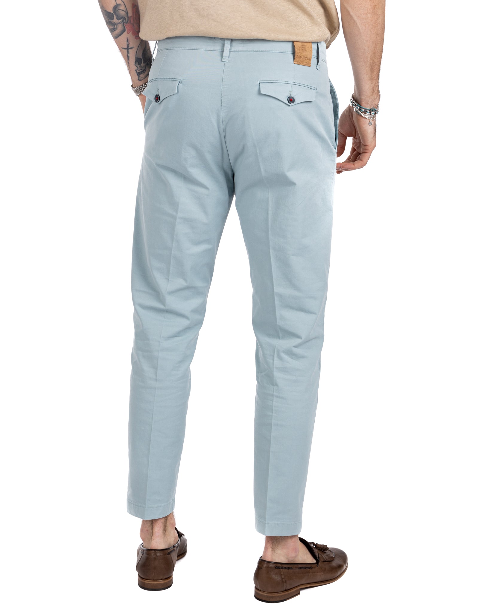 Lauren - light blue capri trousers