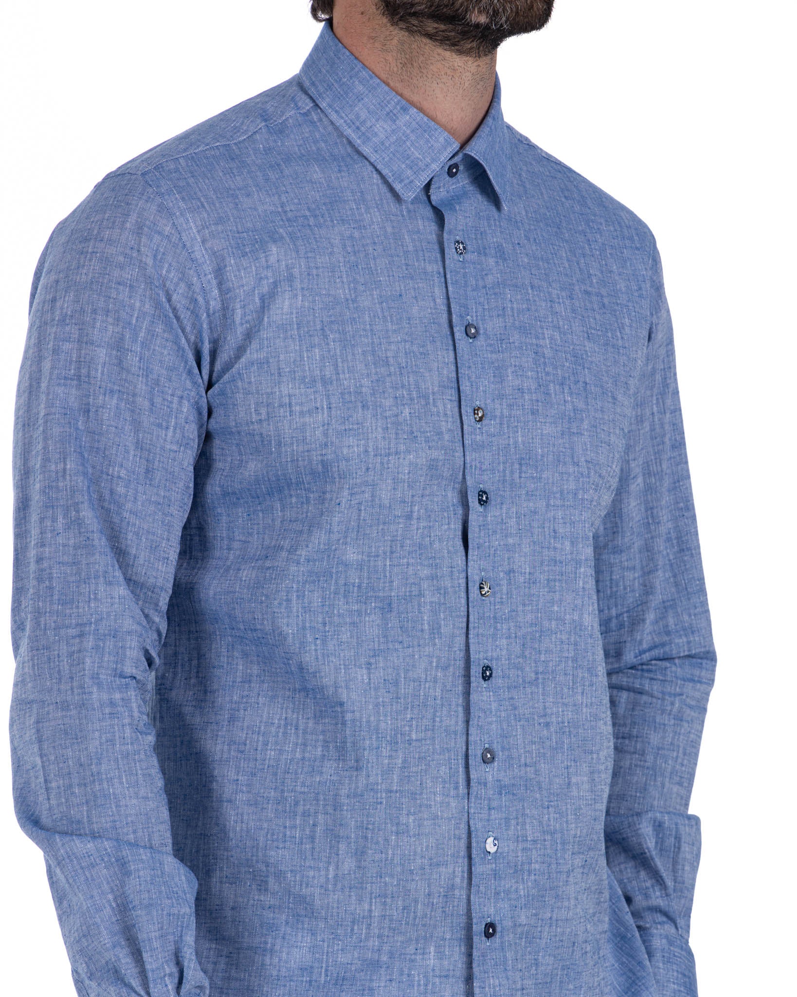 Praiano - camicia francese in lino denim