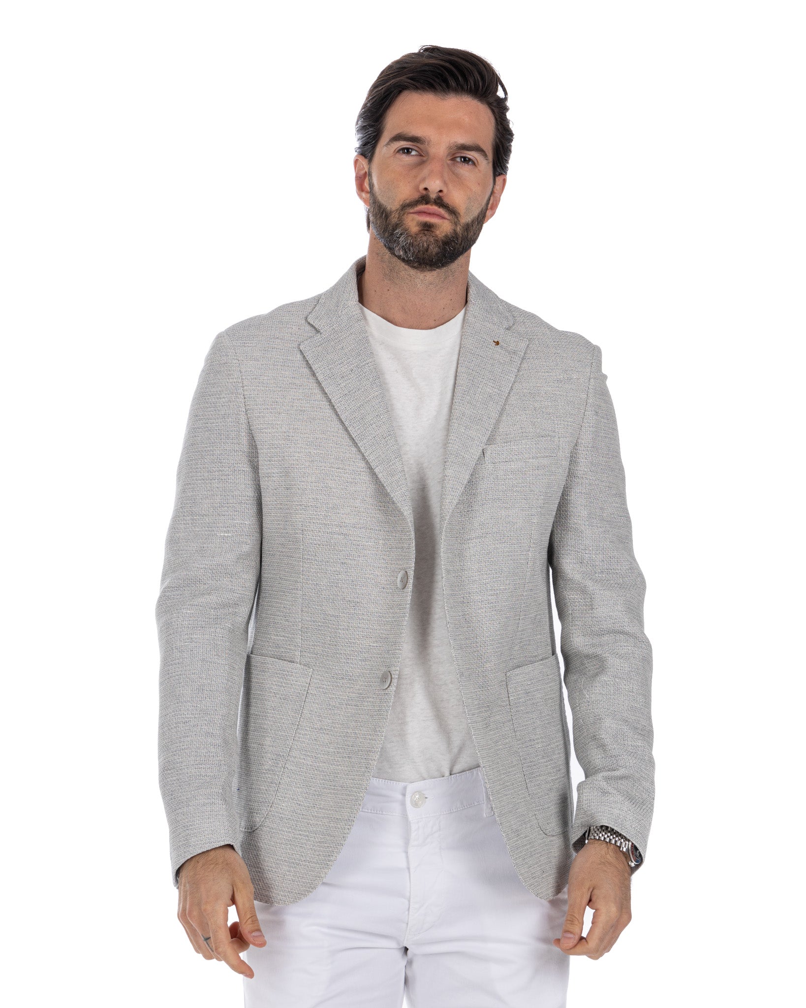 Locorotondo - cream single-breasted jacket
