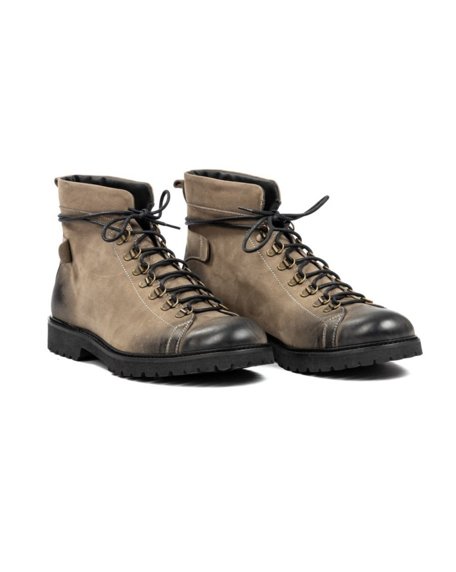 APOLLO - MUD NUBUCK LEATHER ANKLE BOOT