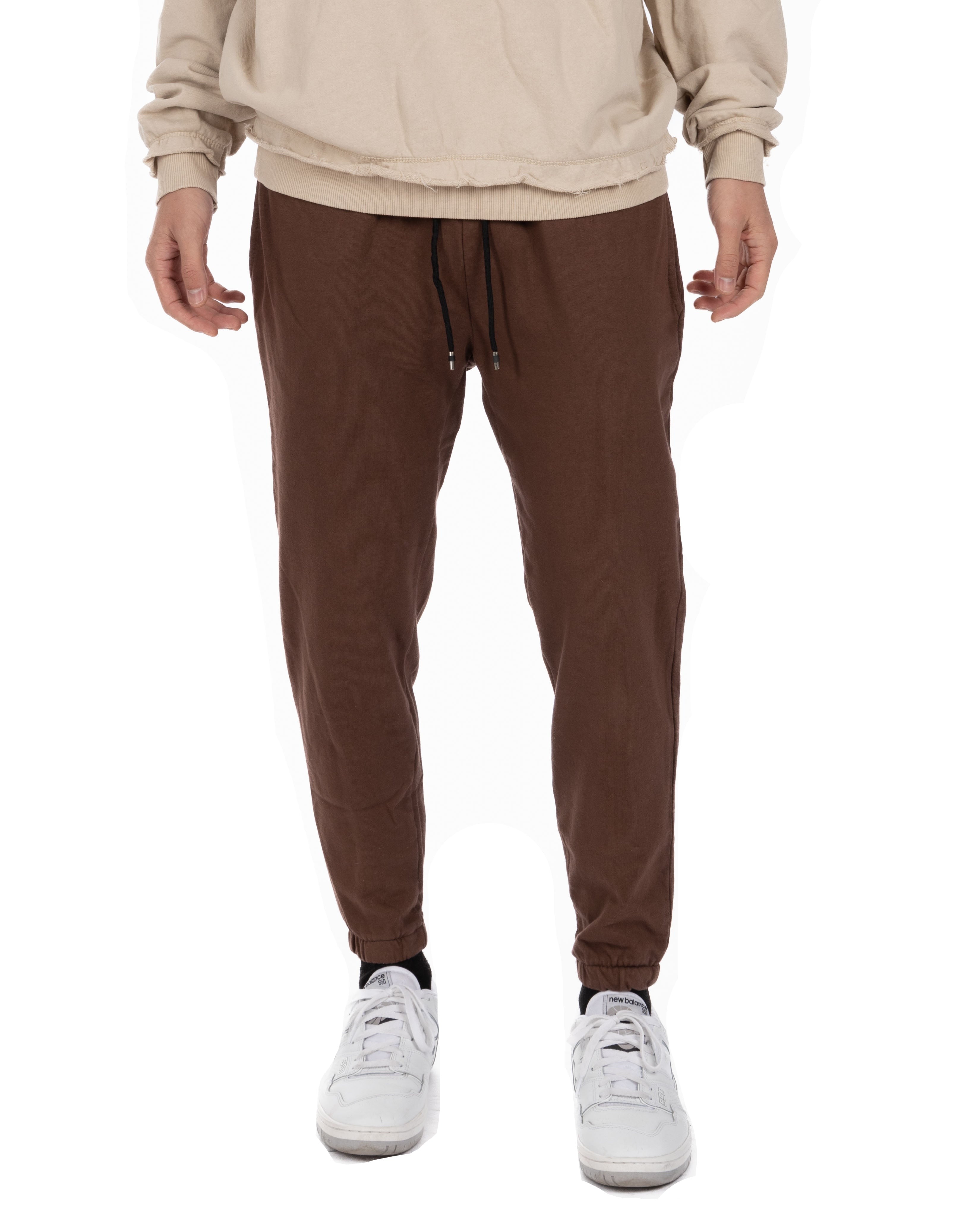 Hans - dark brown tracksuit trousers