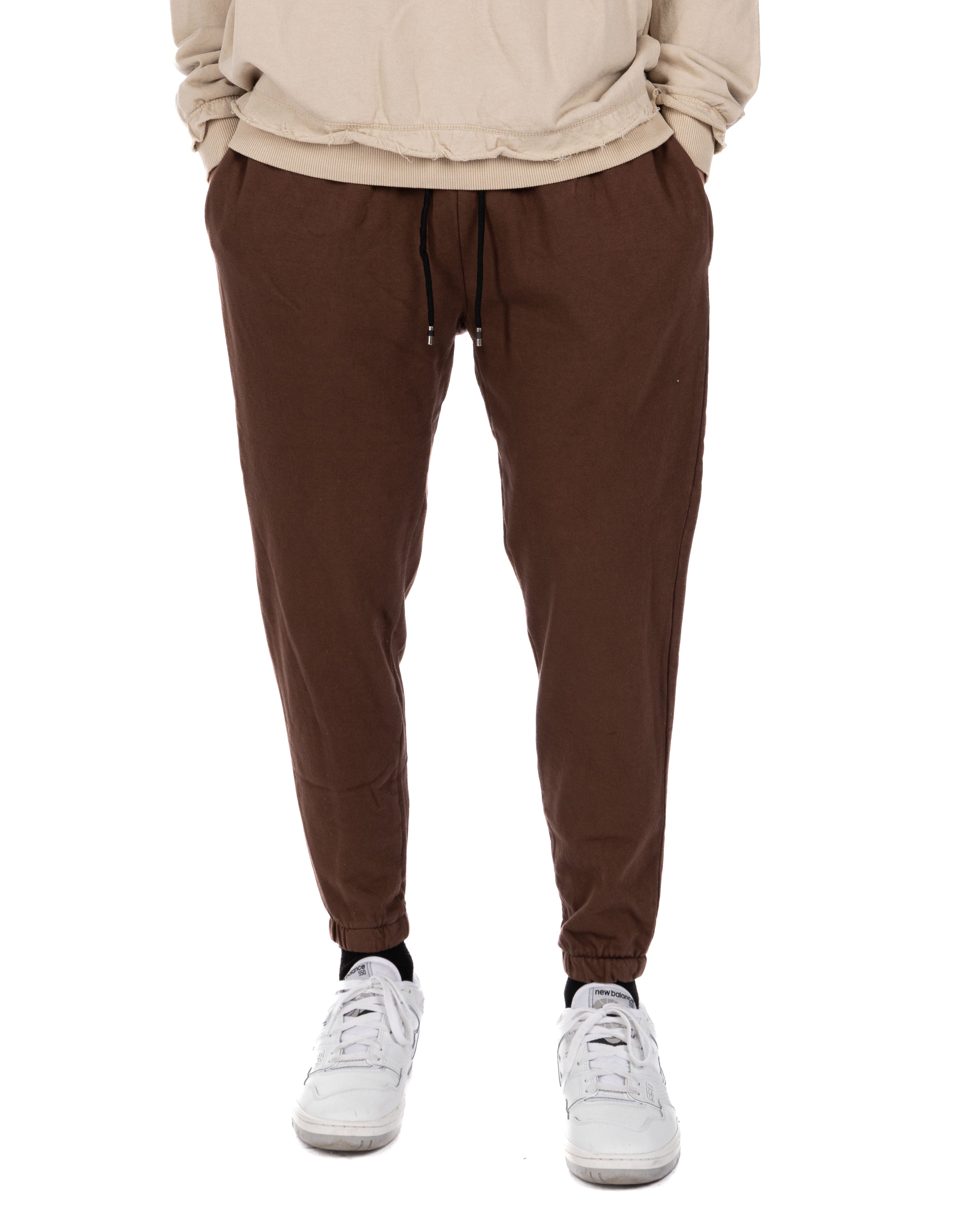 Hans - dark brown tracksuit trousers