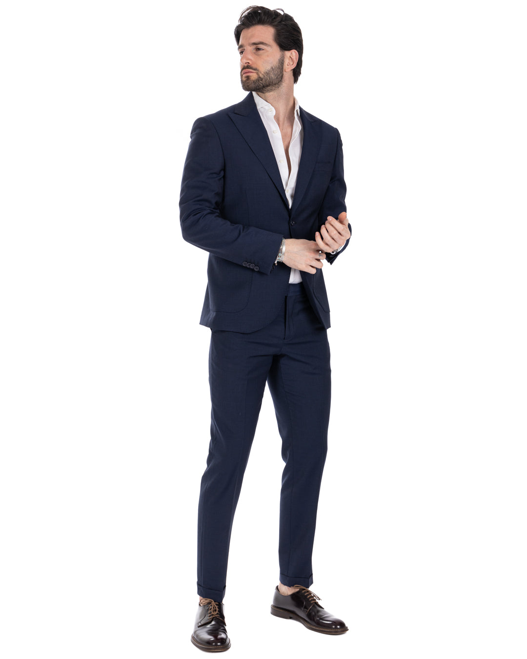 Naples - blue wool blend dress