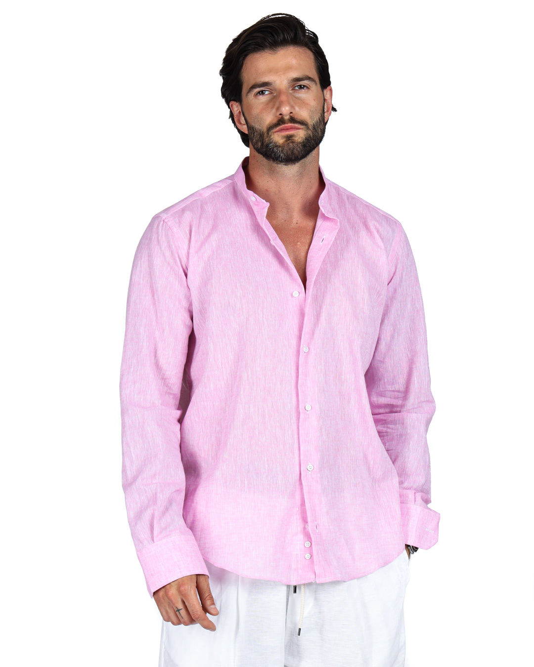 Positano - Pink Korean linen shirt
