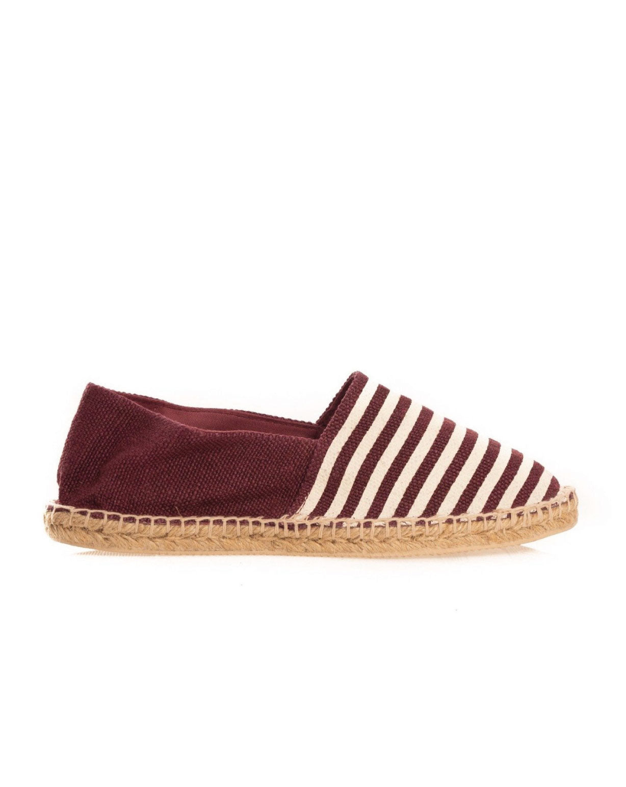 ESPADRILLES À RAYURES BORDEAUX