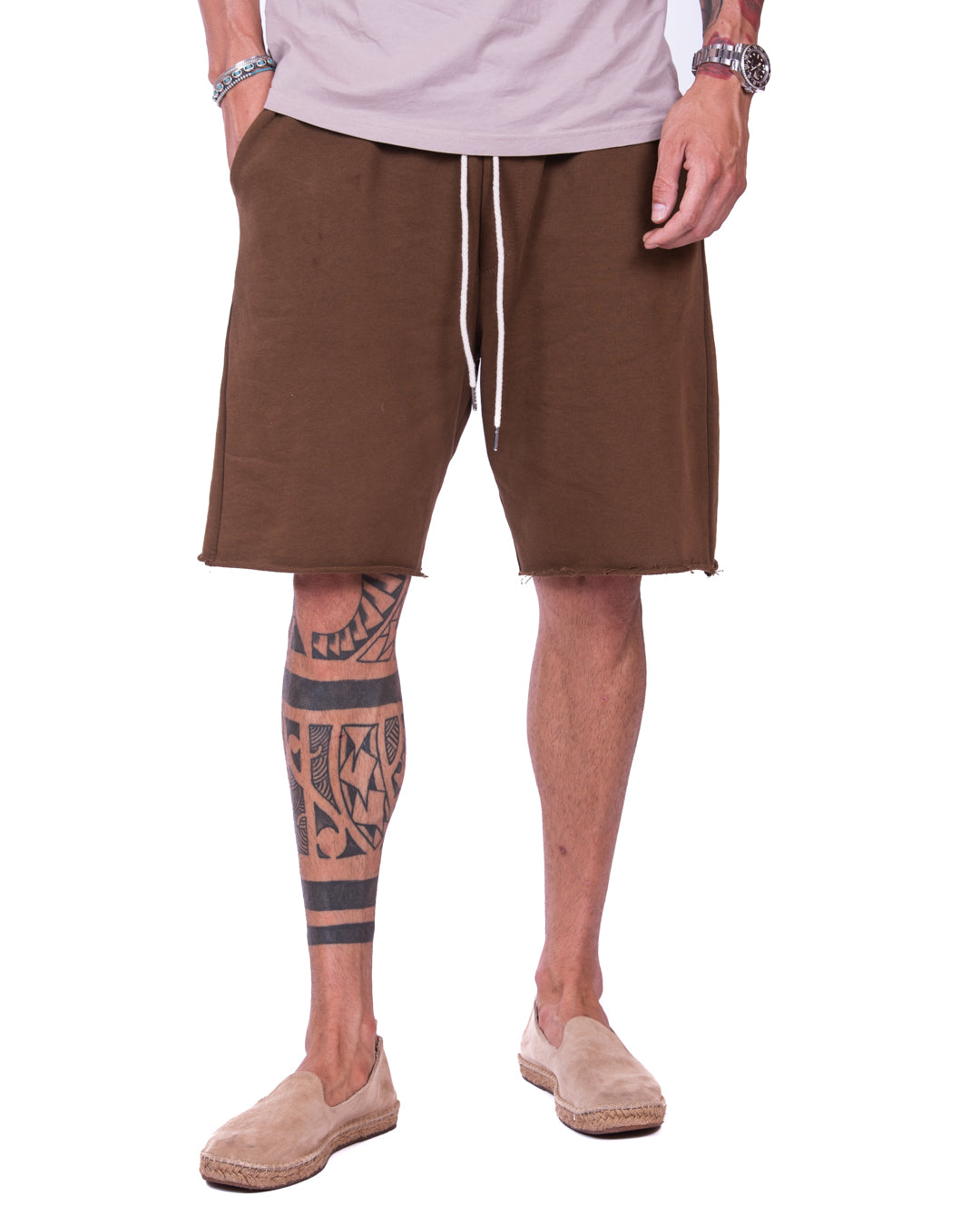 Mike - brown bermuda tracksuit