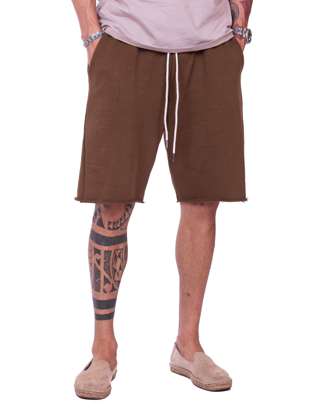 Mike - brown bermuda tracksuit