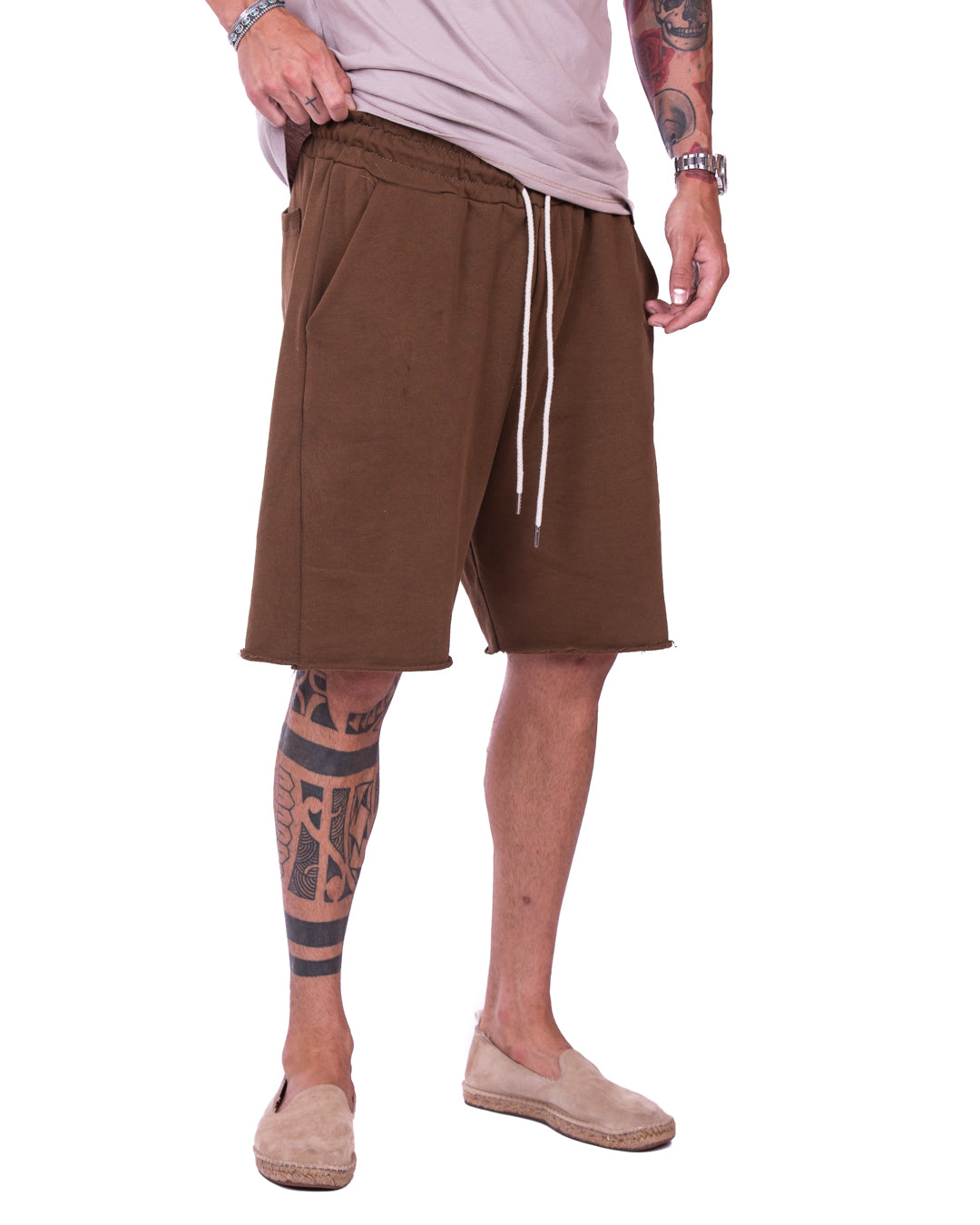 Mike - brown bermuda tracksuit