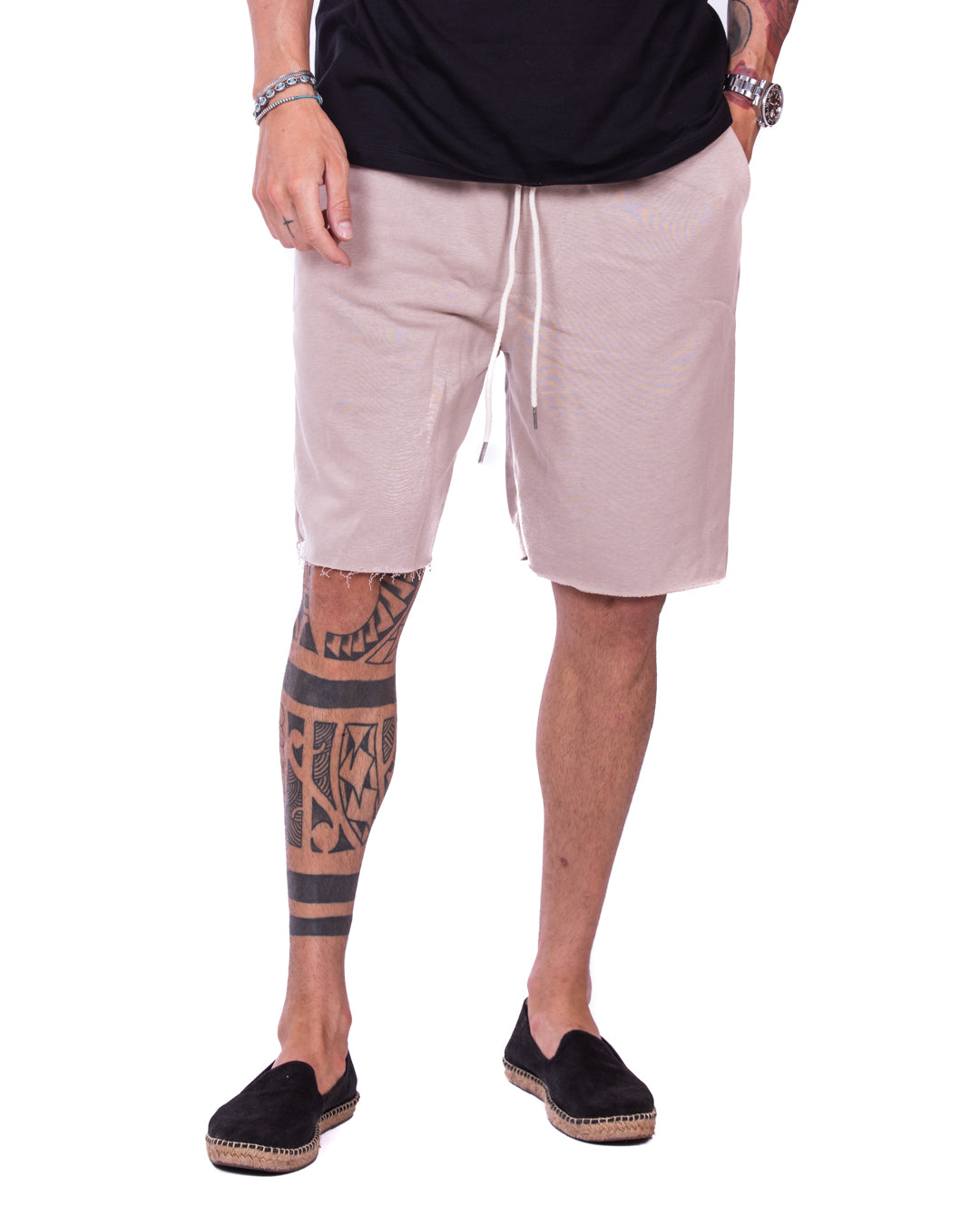 Mike - beige bermuda tracksuit