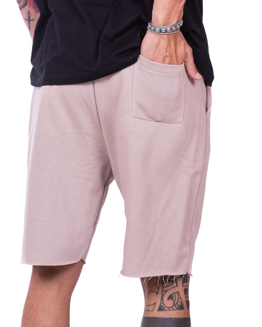 Mike - beige bermuda tracksuit