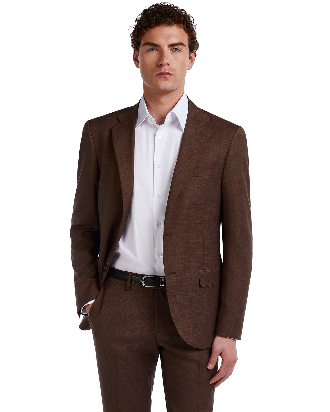Sydney brown pinstripe suit