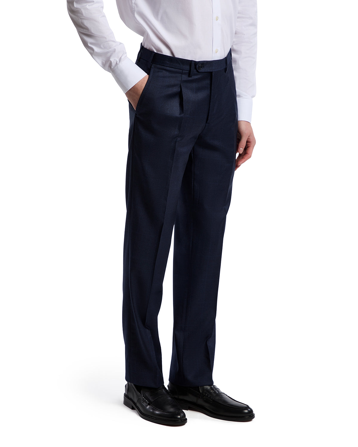 Blue Perennial Canonico wool plaid suit