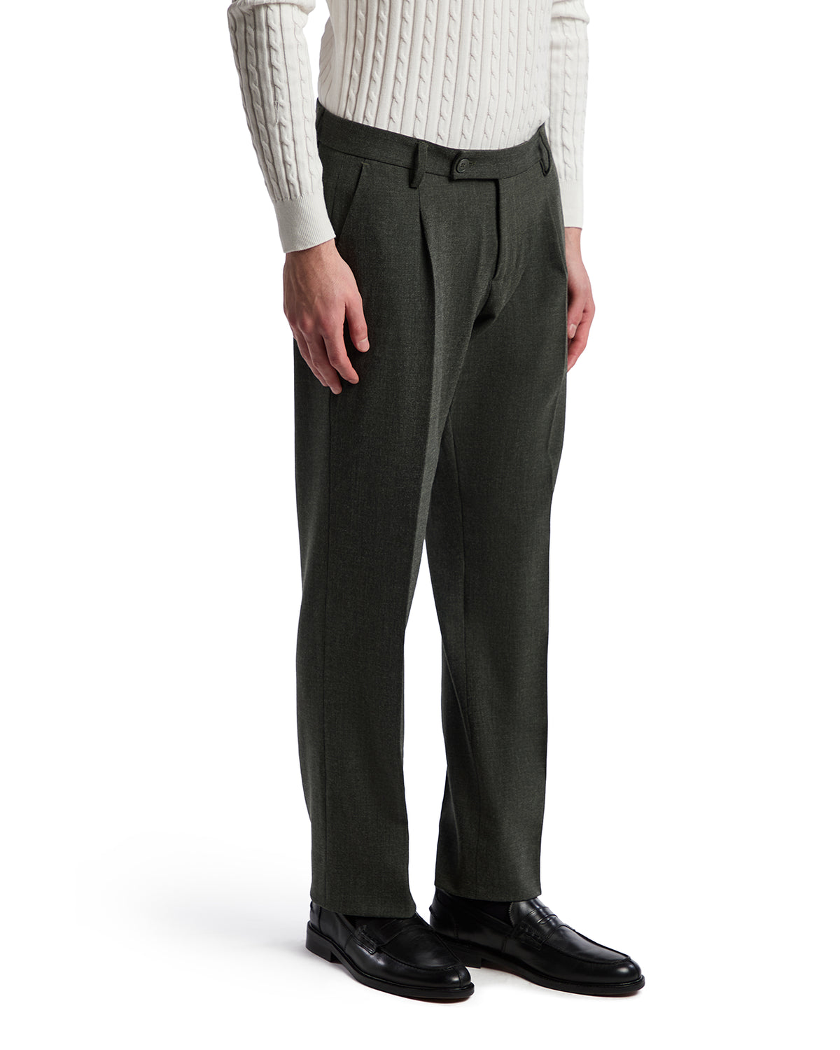 Pantalón Aka en franela verde