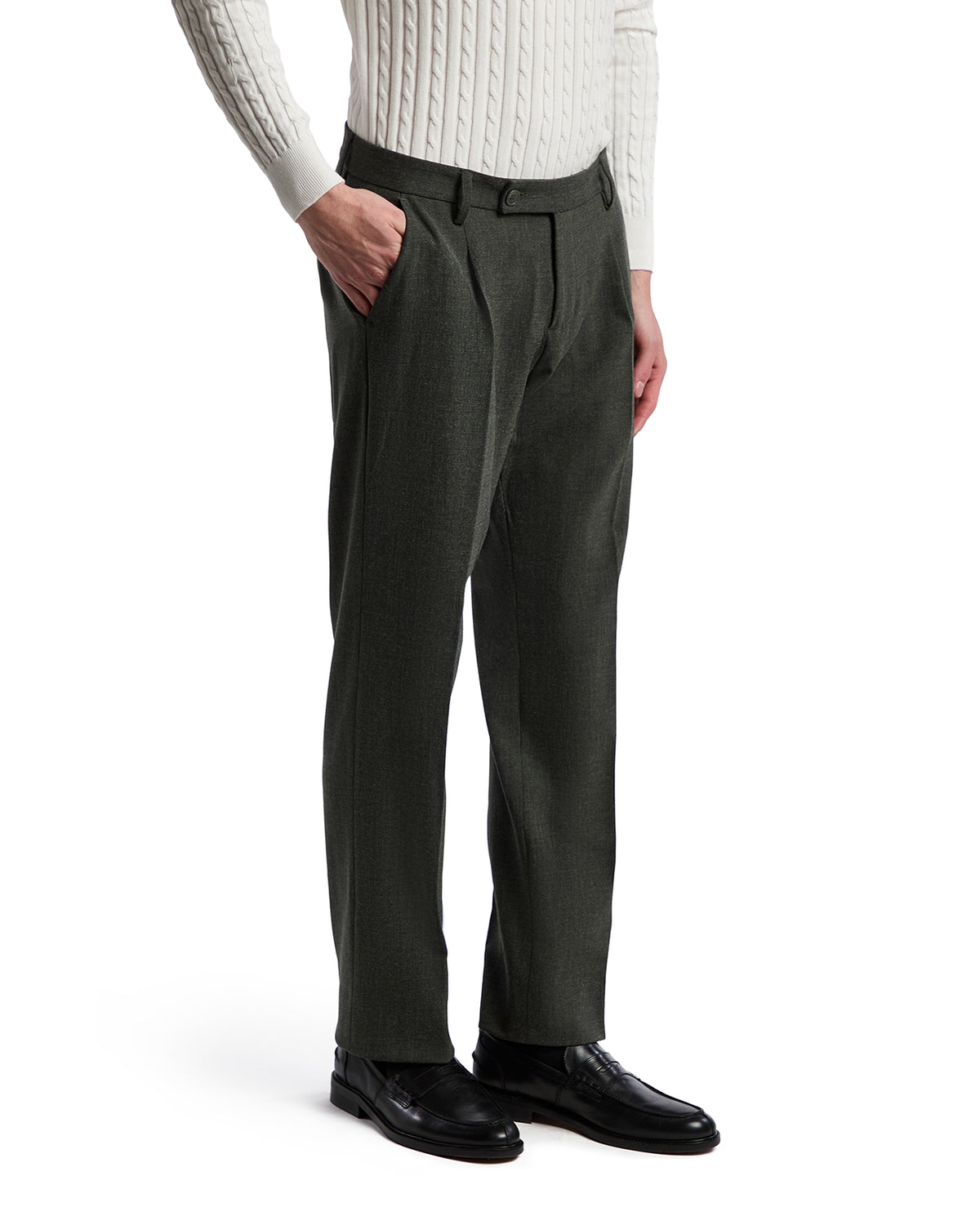 Pantalón Aka en franela verde