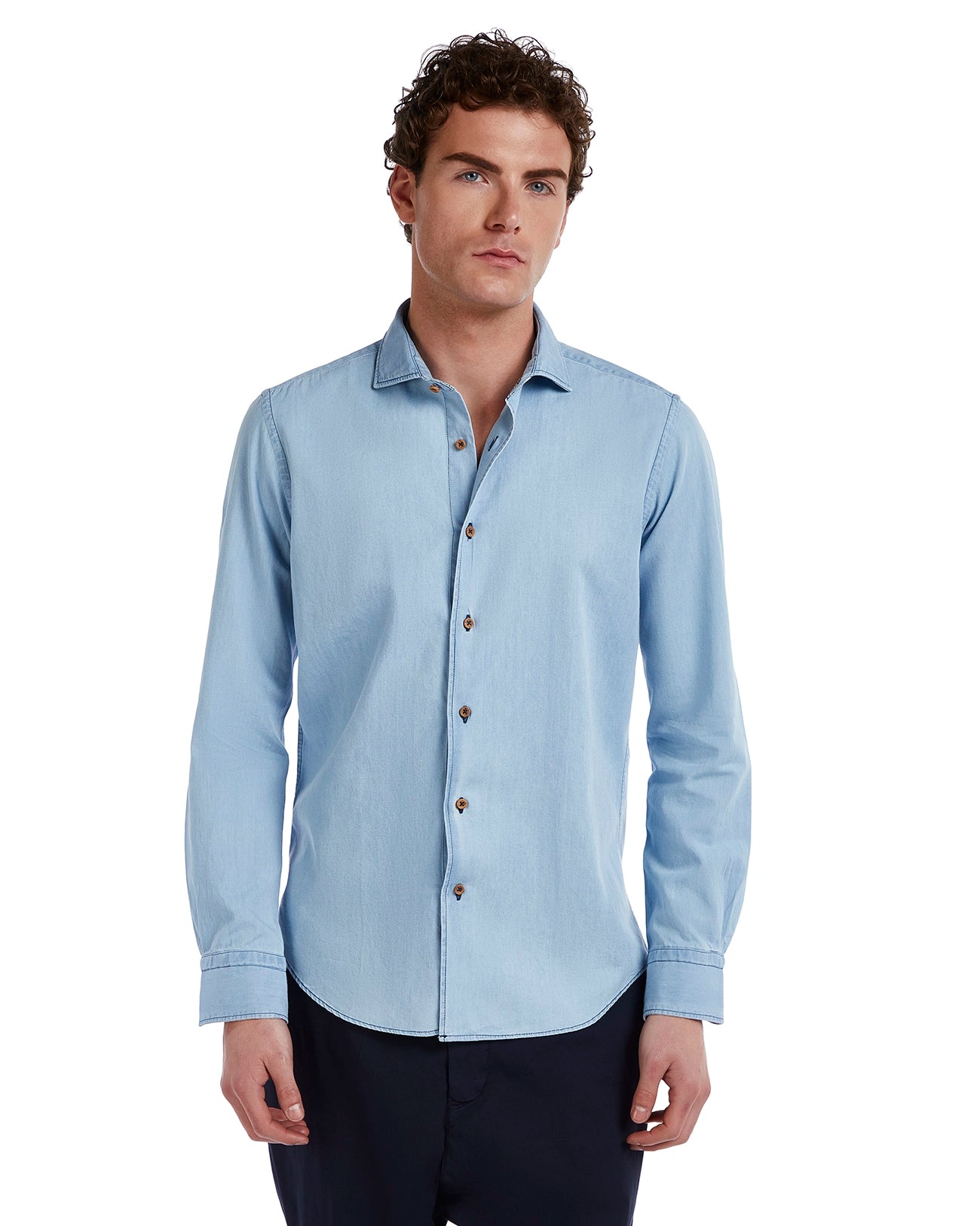 Mark light wash denim shirt 