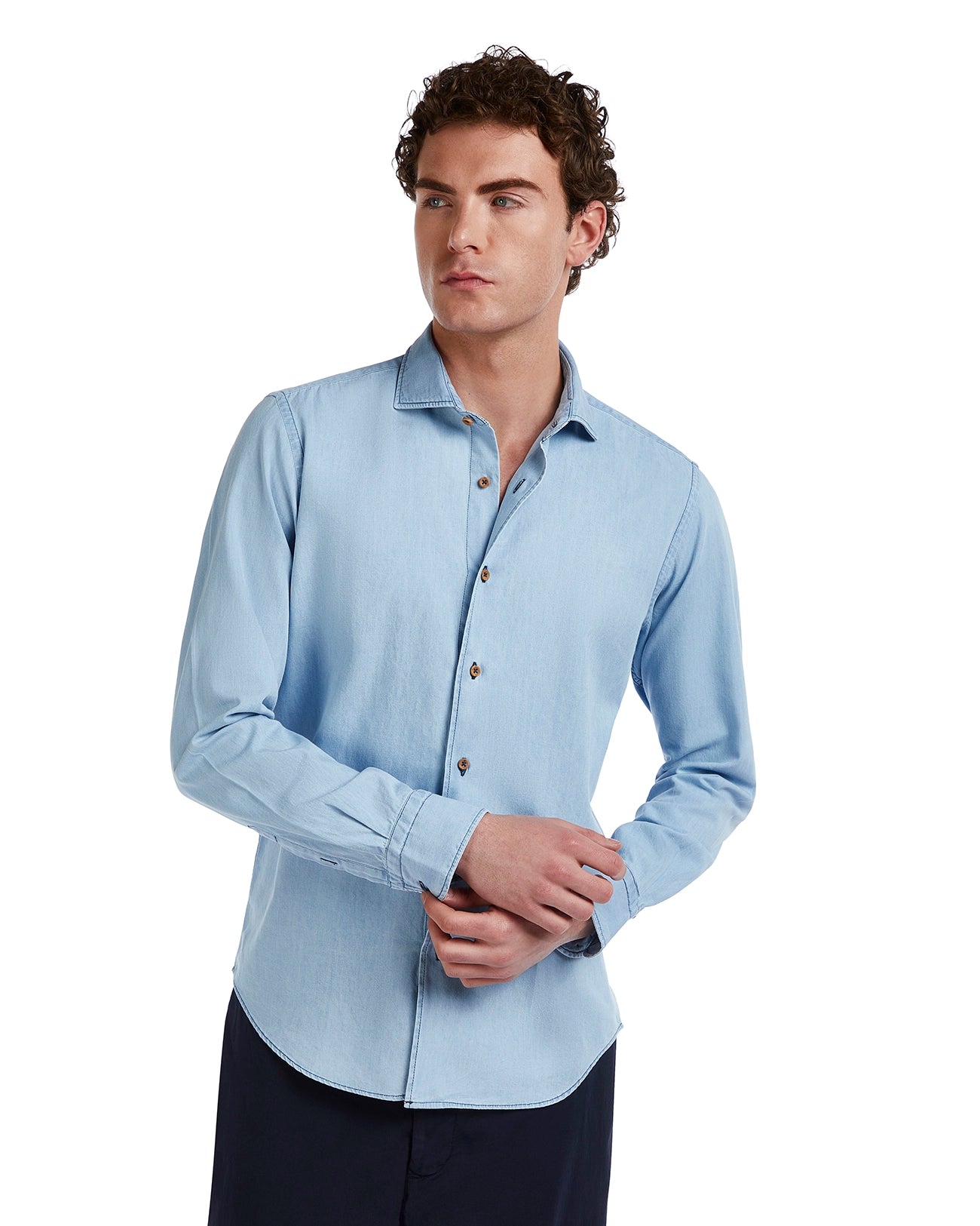 Mark camicia jeans lavaggio chiaro