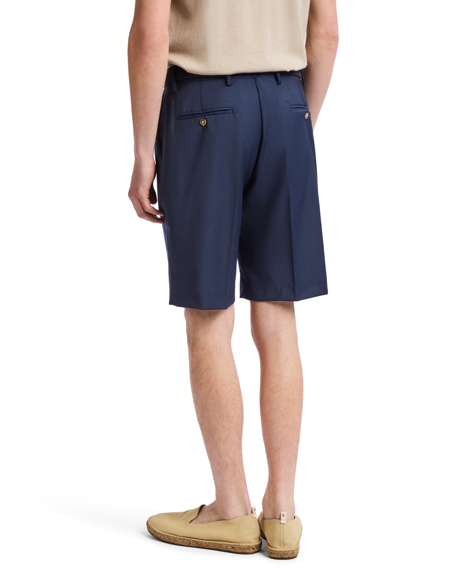 Bermudas Colton de talle alto con pinzas azules