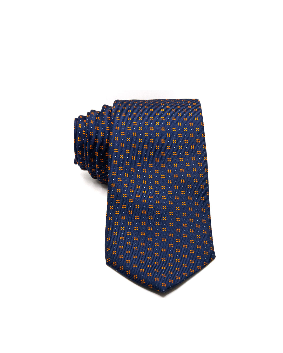 Tie - in blue woven silk