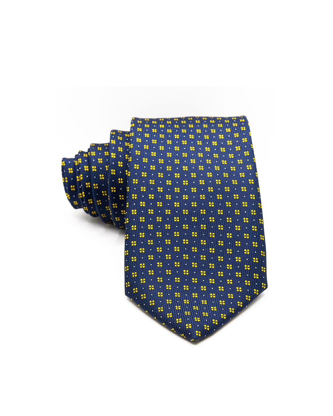 Tie - in blue woven silk