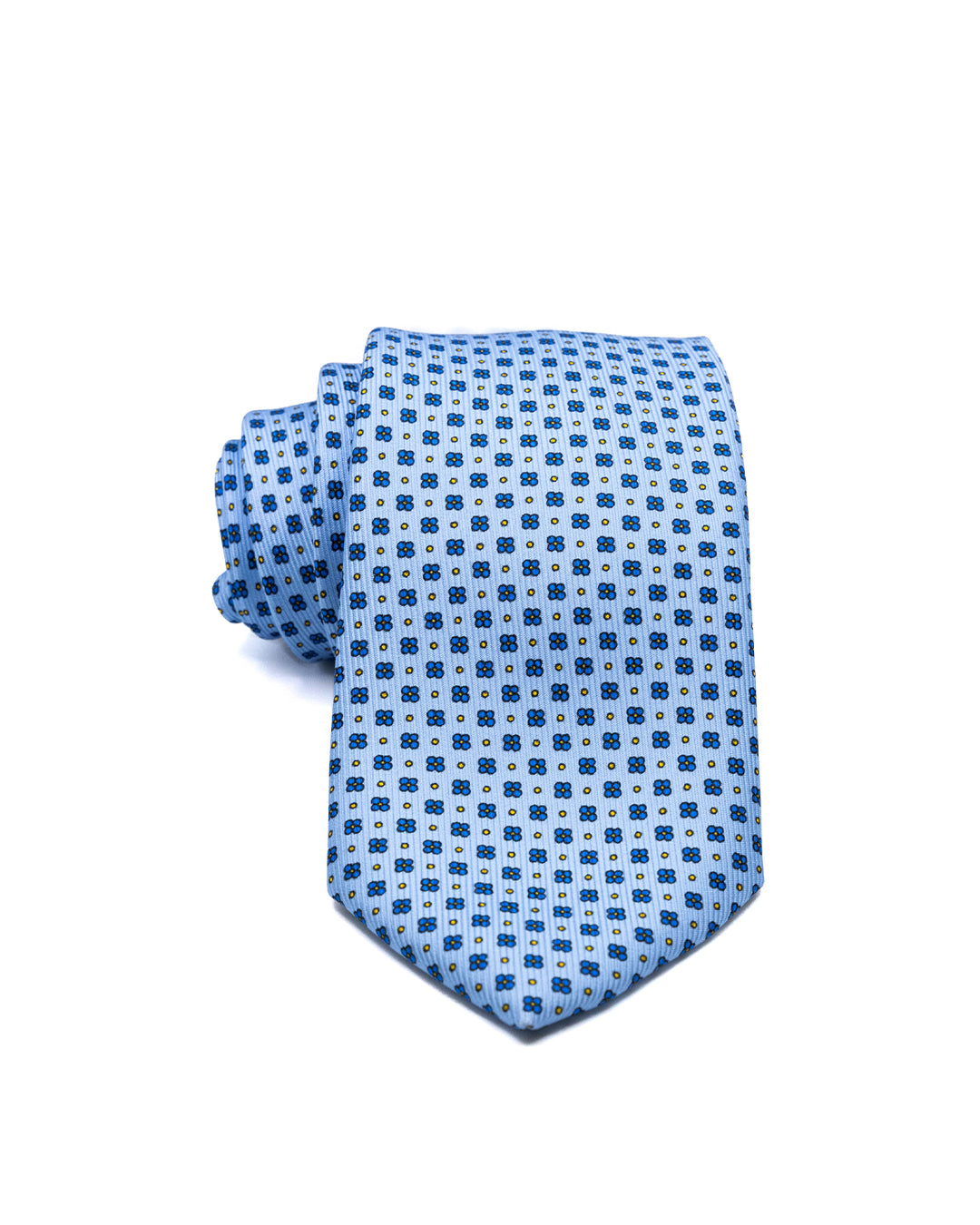 Tie - in blue woven silk