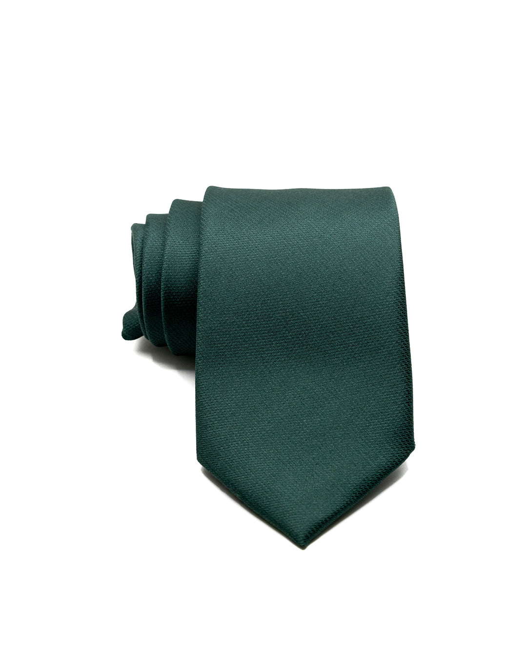 Tie - in green woven silk