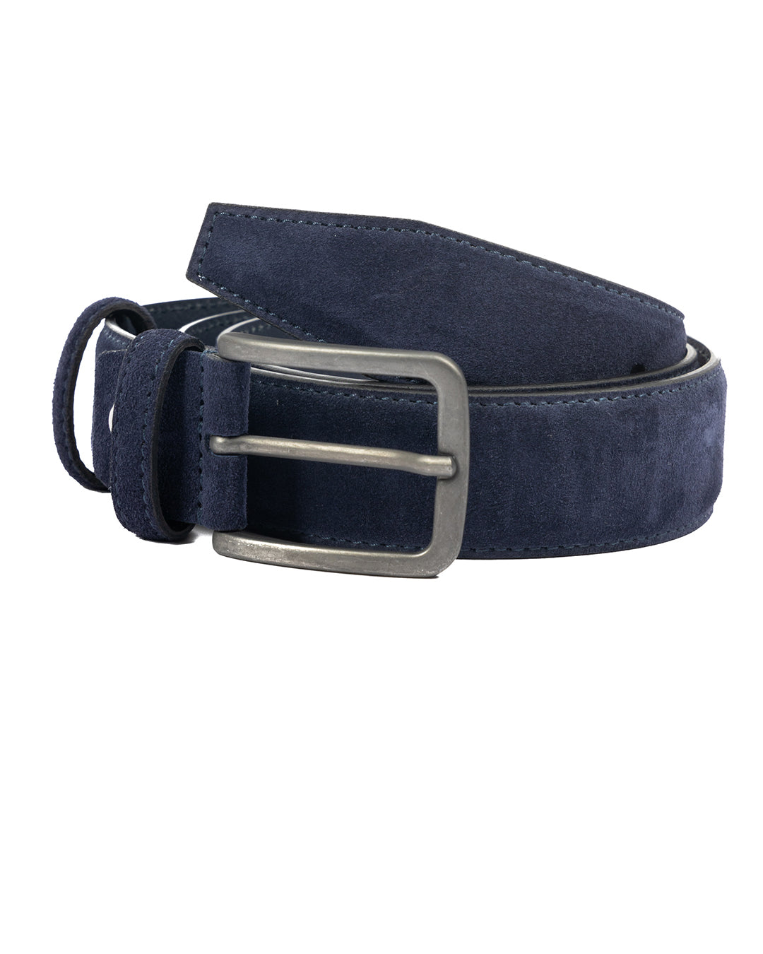 Cortona - ceinture en daim bleu