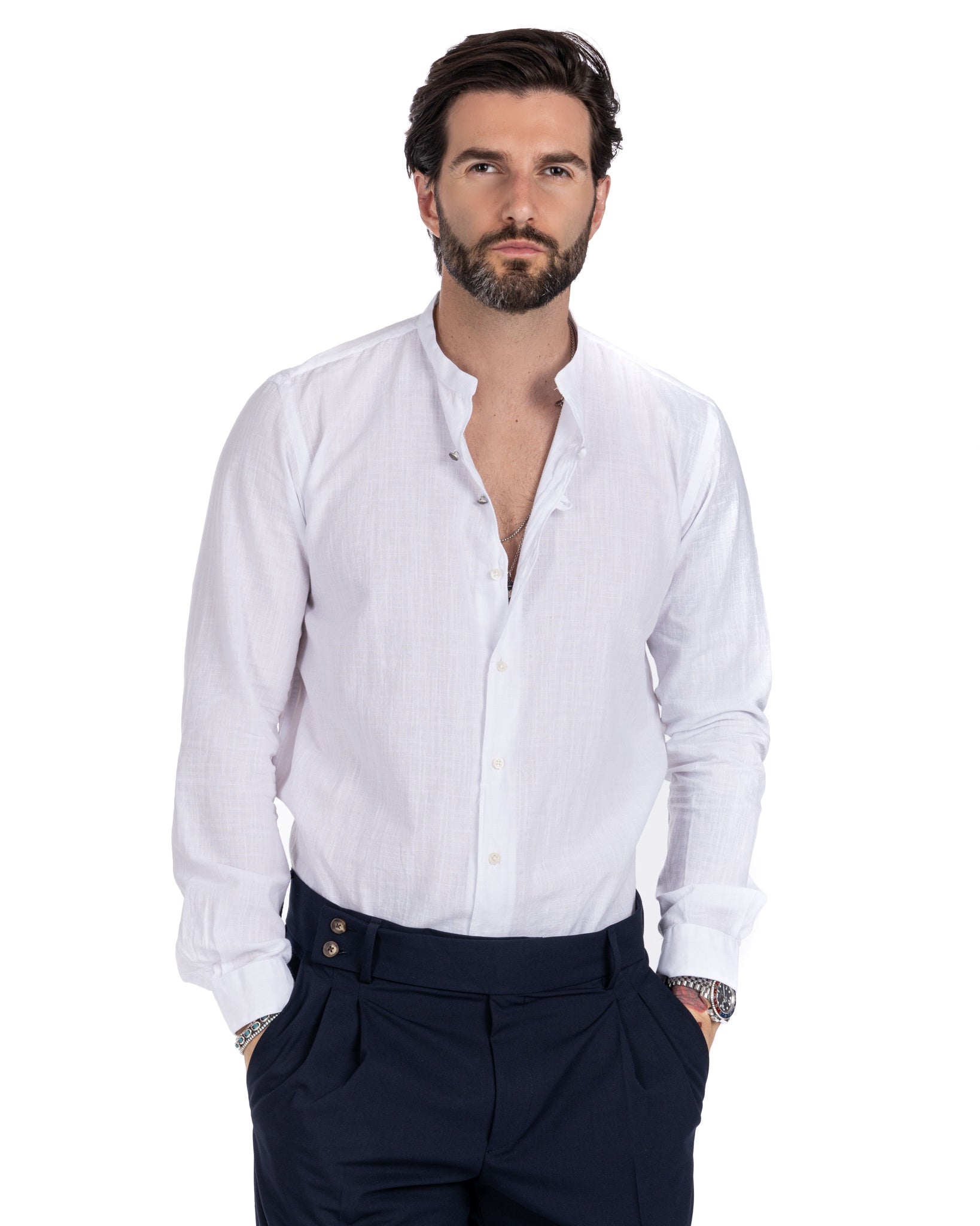 Hyeres - white Korean cotton shirt