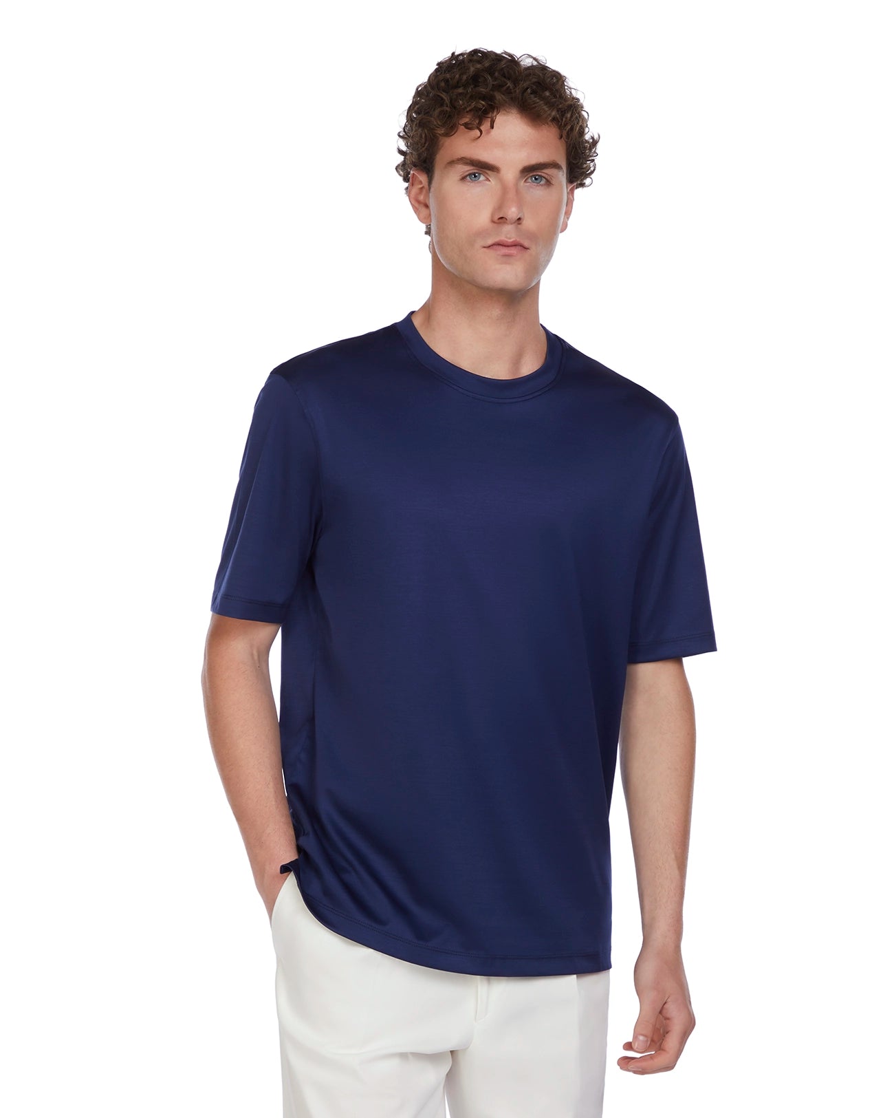 Camiseta Hoorn de hilo escocés azul