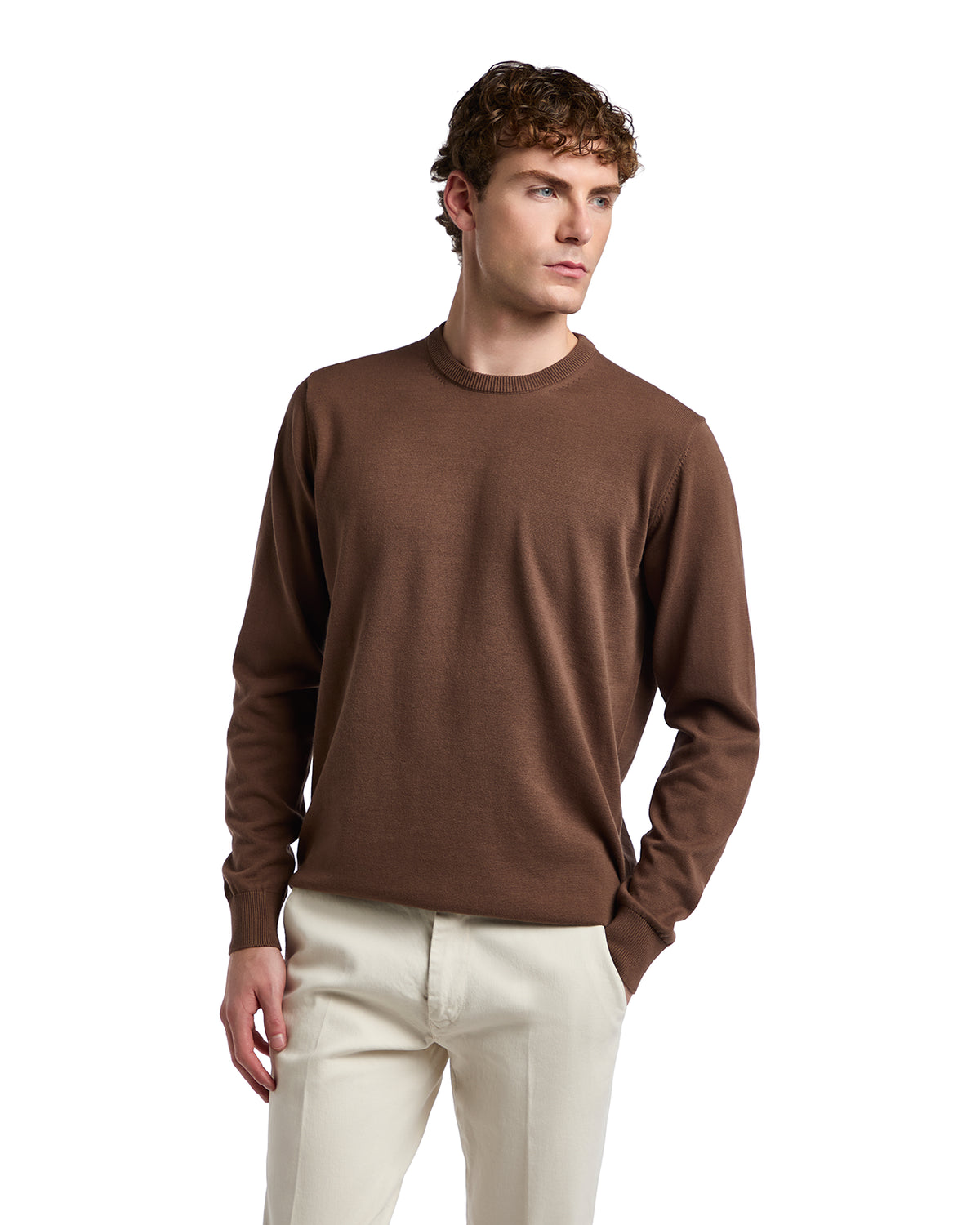 Ugo dark brown cotton sweater