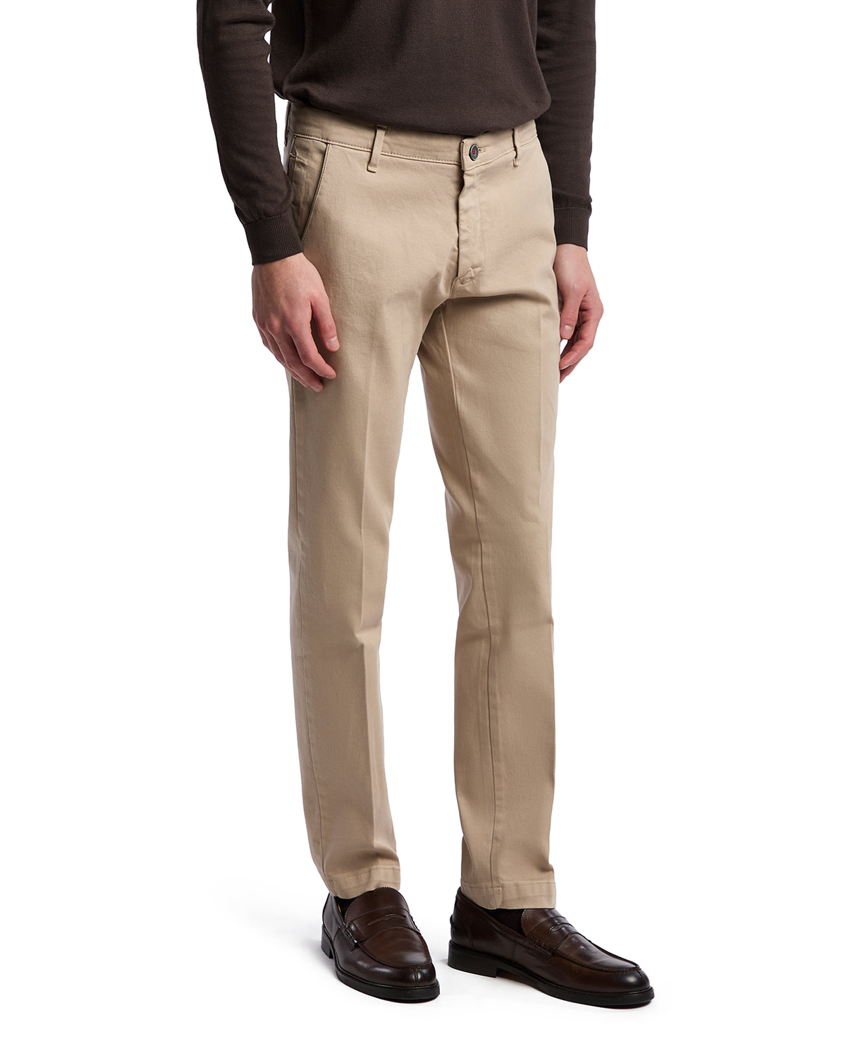 Pantalón Jack de algodón texturizado beige