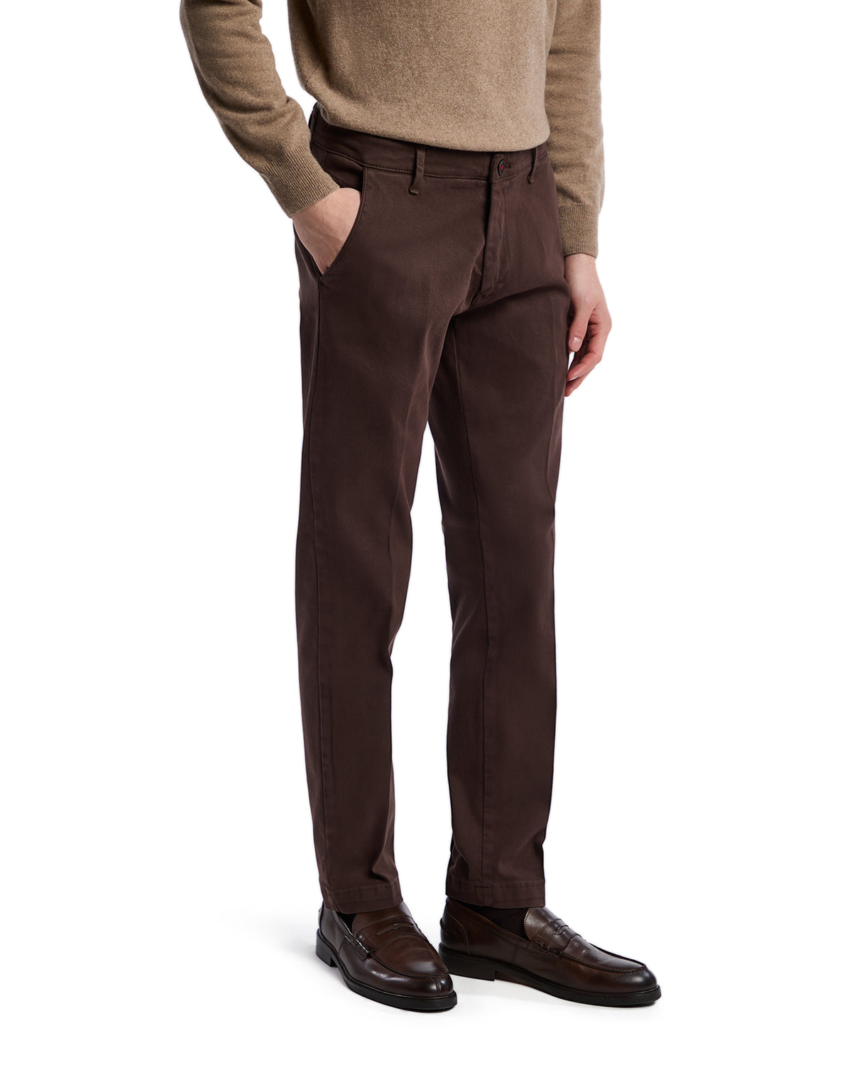 Pantalón Jack estructurado marrón oscuro