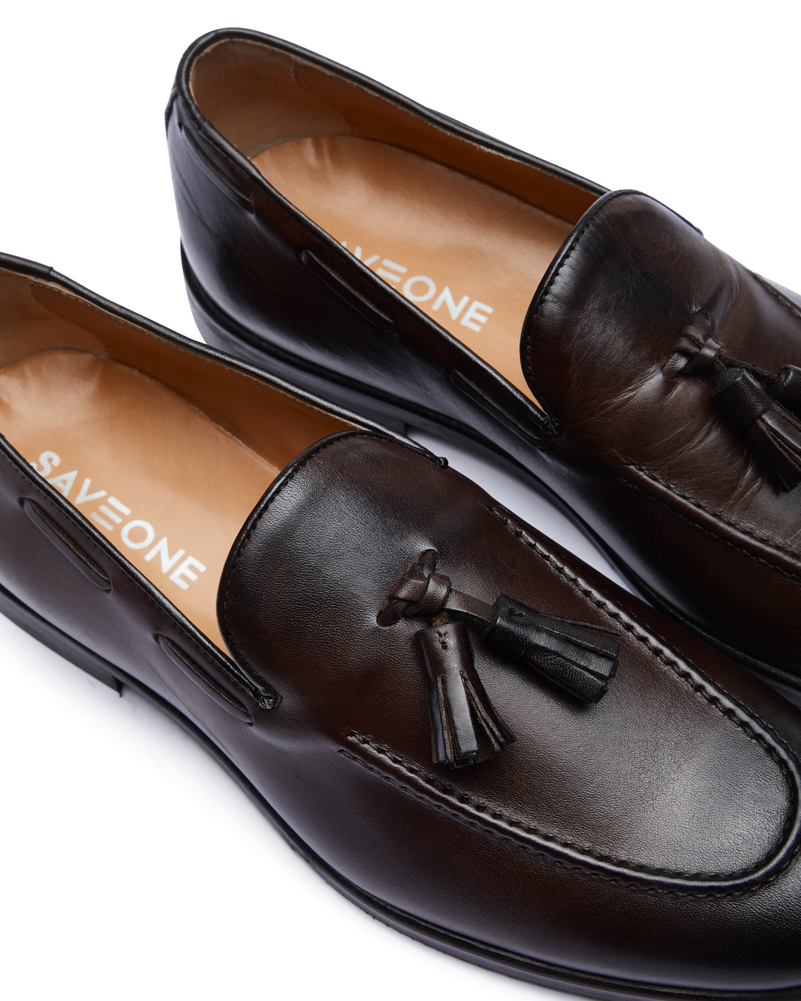 Jasper - mocasín de piel marrón oscuro
