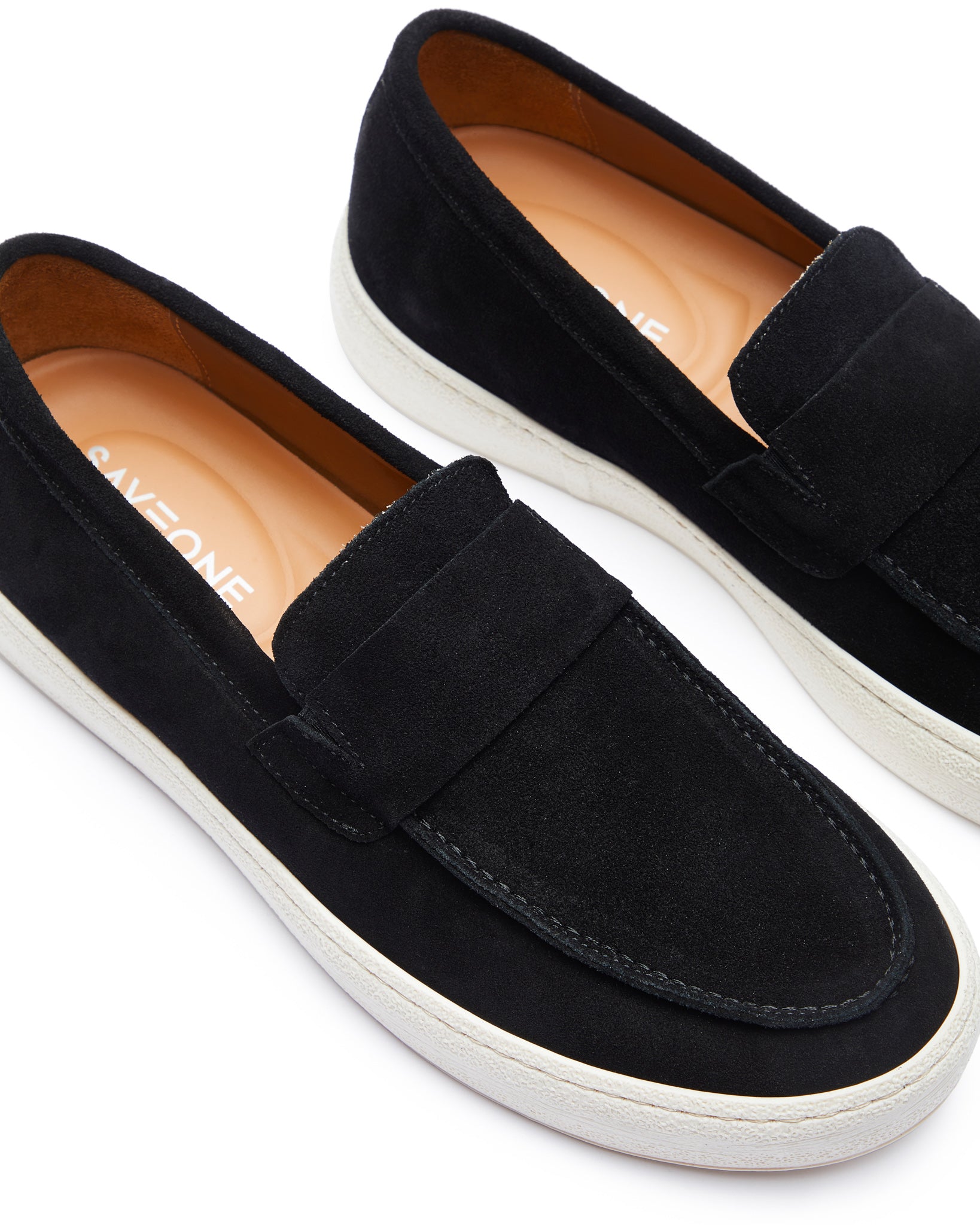 Maxime black suede slip-on